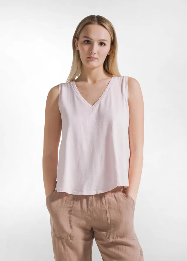 deha-top-fluido-in-jersey-fiammato-rosa-top-leisurewear-in-cotone image 1