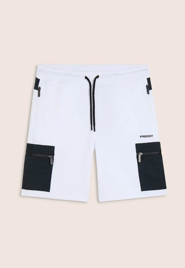 freddy-pantaloni-corti-sportivi-bermuda-french-terry-tasche-zip-fantasia image 1