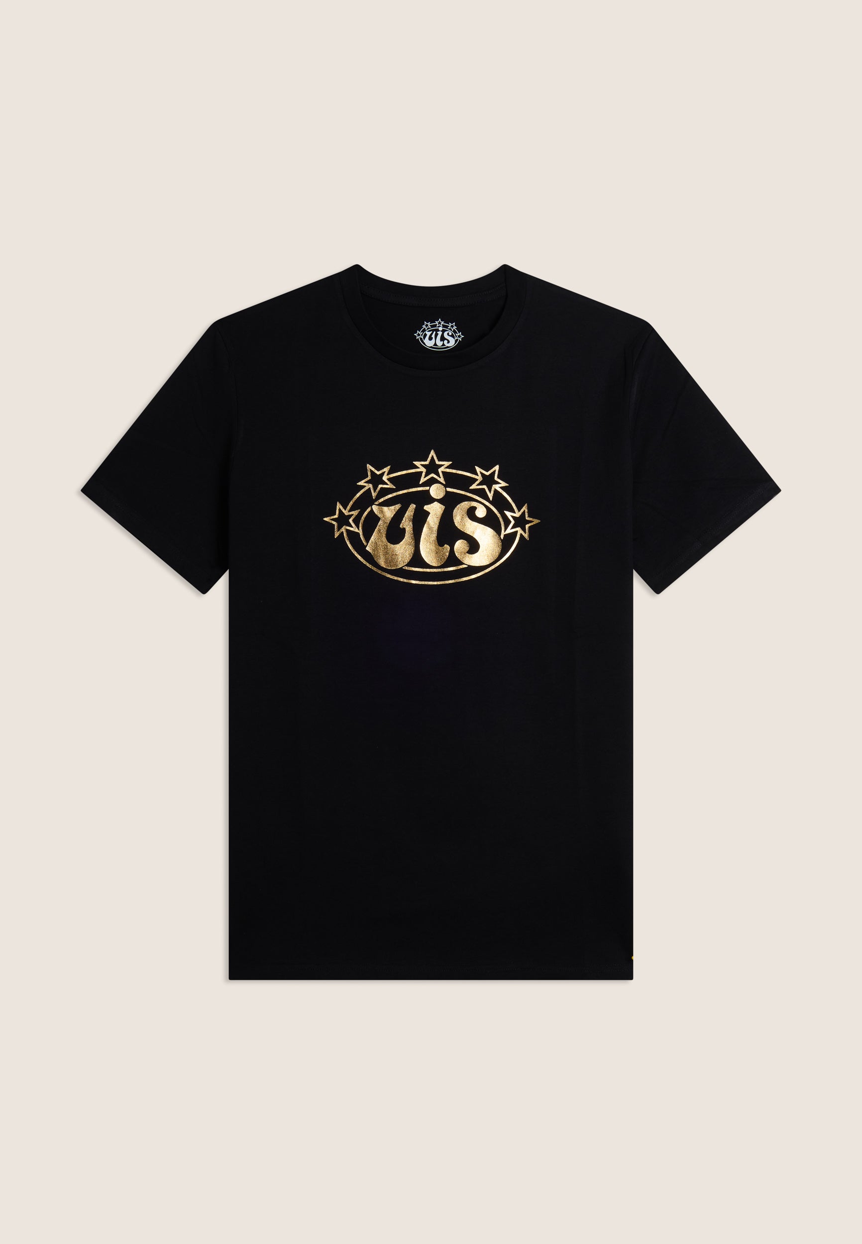 vis-by-freddy-t-shirt-uomo-girocollo-in-cotone-con-logo-oro image 1