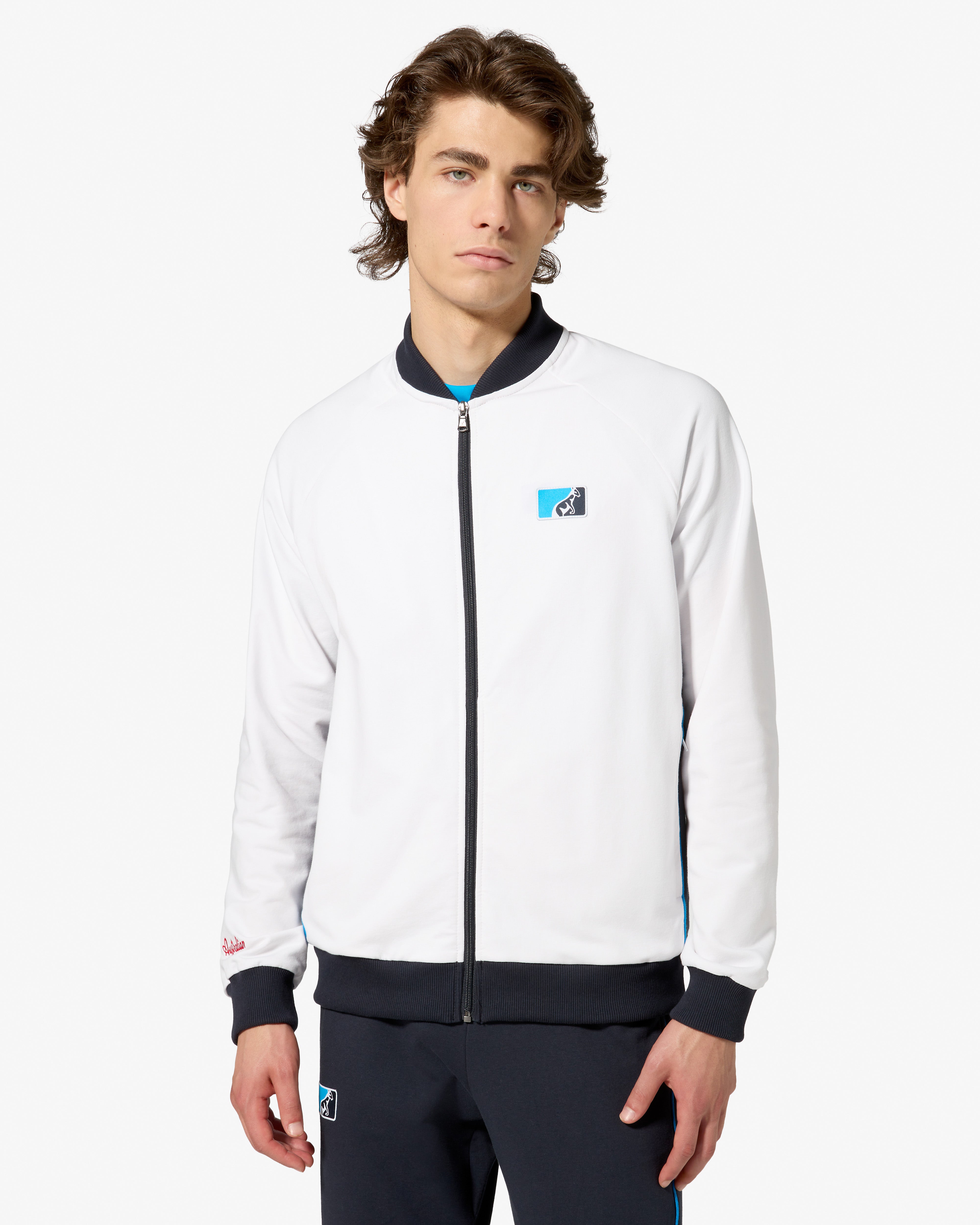 australian-league-track-jacket-felpa-bianca-full-zip image 1