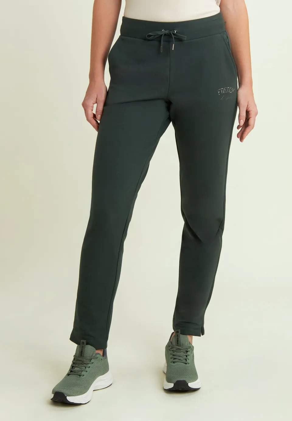 freddy-pantaloni-sportivi-regular-fit-con-spacchi-laterali-e-logo-borchie image 1