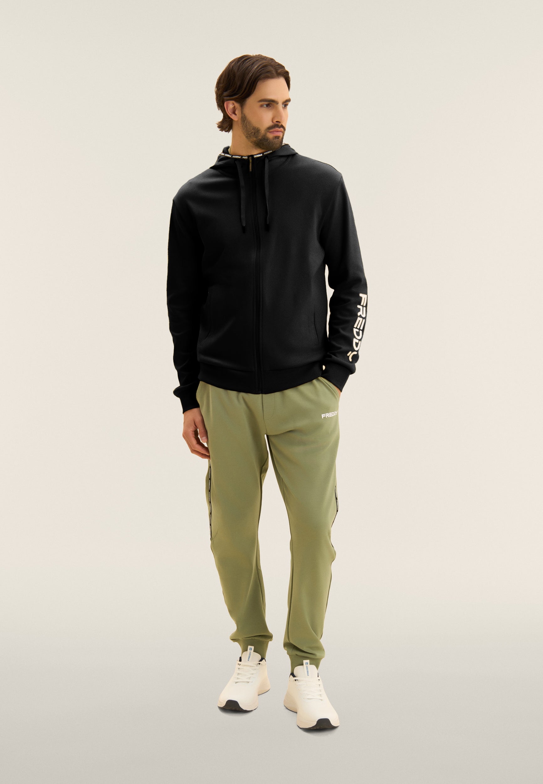 freddy-felpa-con-cappuccio-e-zip-in-cotone-interlock image 8