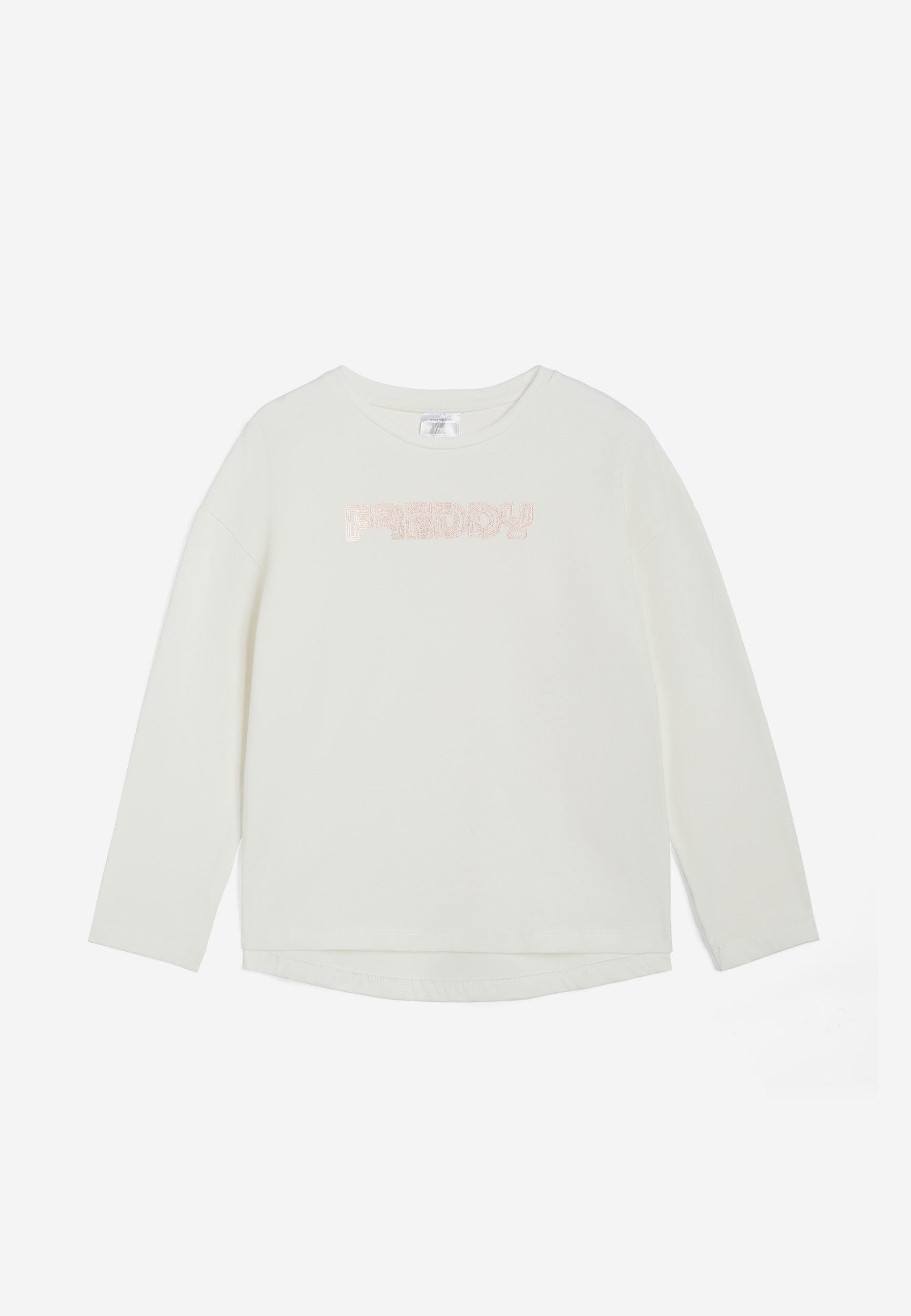 freddy-wr-up-t-shirt-manica-lunga-bambina-ragazza-con-logo-argentato image 7