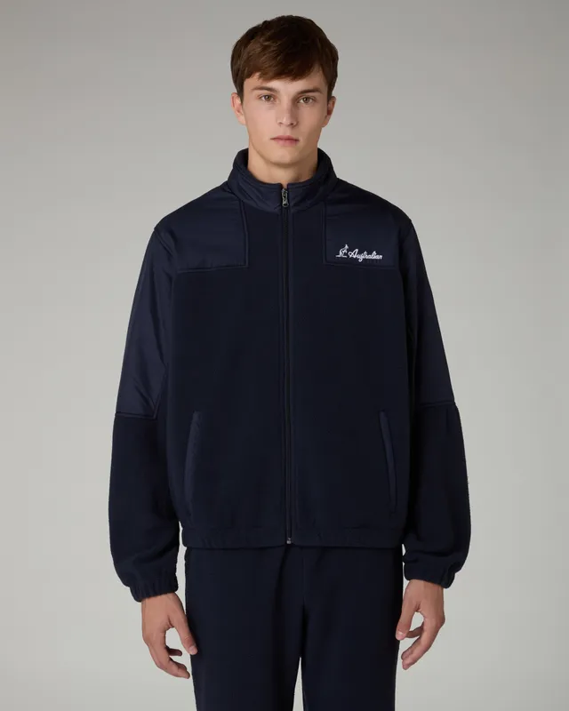 australian-color-block-track-jacket-giacca-pile-eclipse-blue image 1