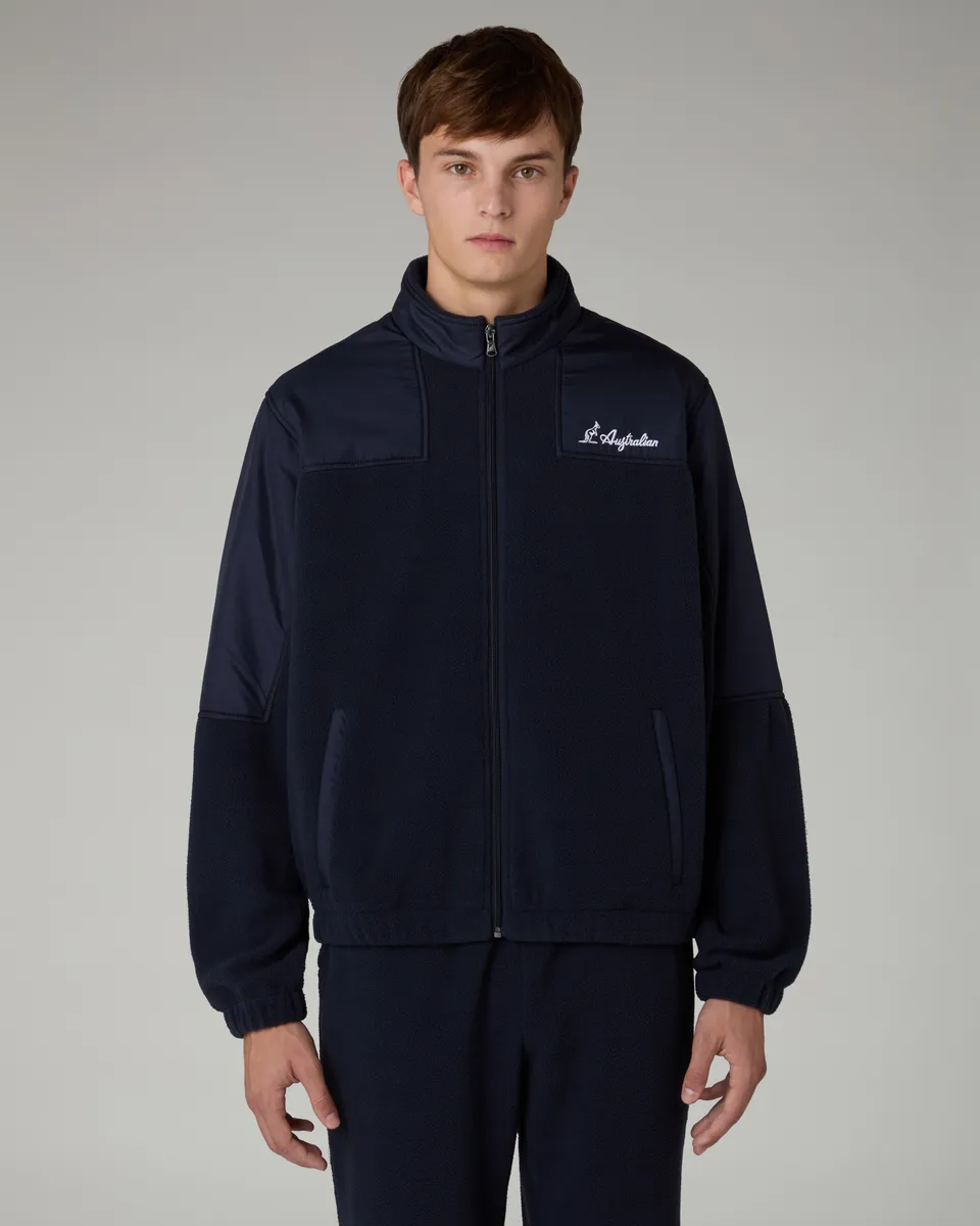 australian-color-block-track-jacket-giacca-pile-eclipse-blue image 1