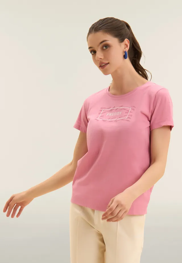 freddy-t-shirt-con-logo-su-grafica-ondulata-in-jersey-100-cotone image 1