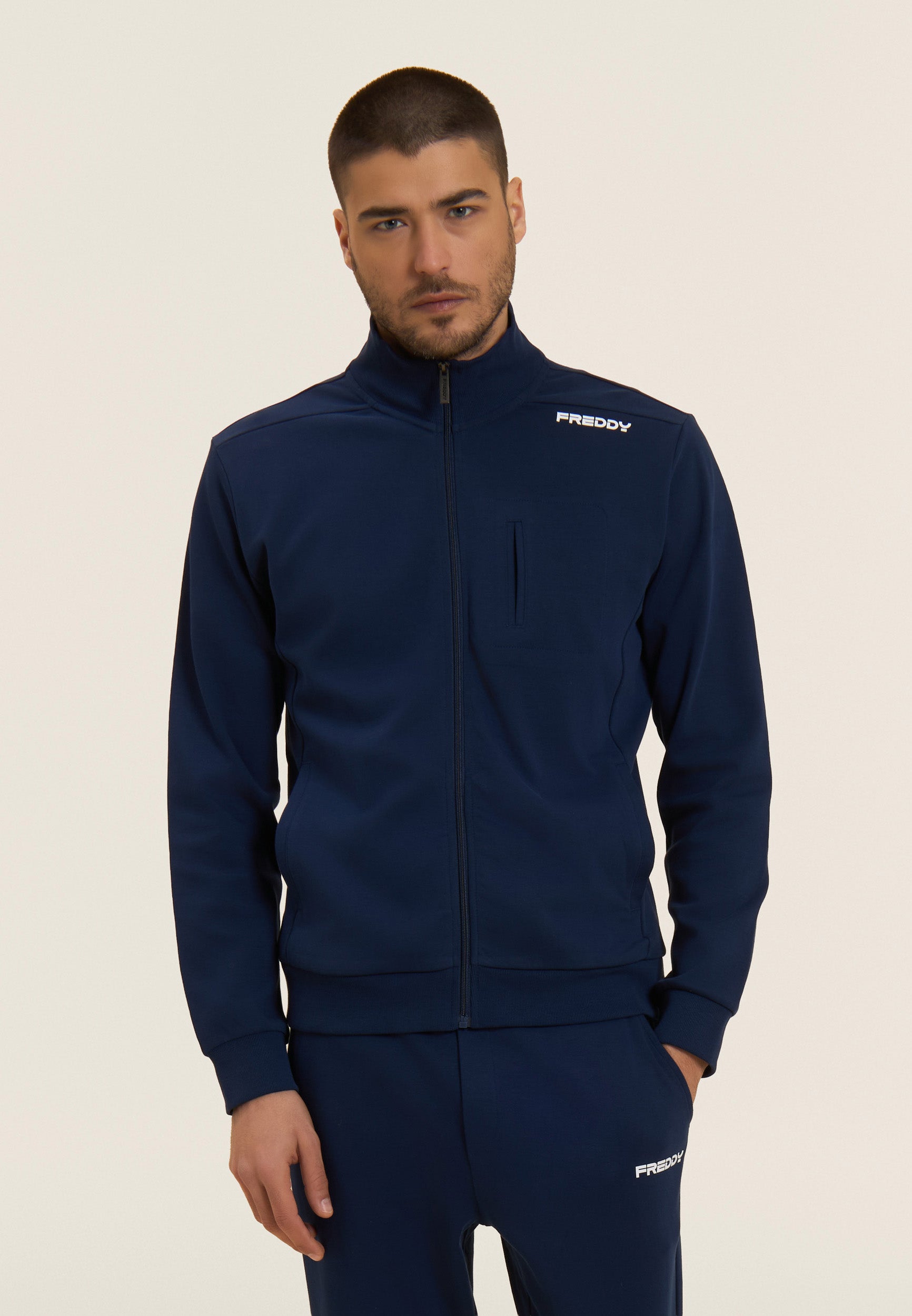 freddy-felpa-full-zip-con-taschino-e-collo-alto image 1