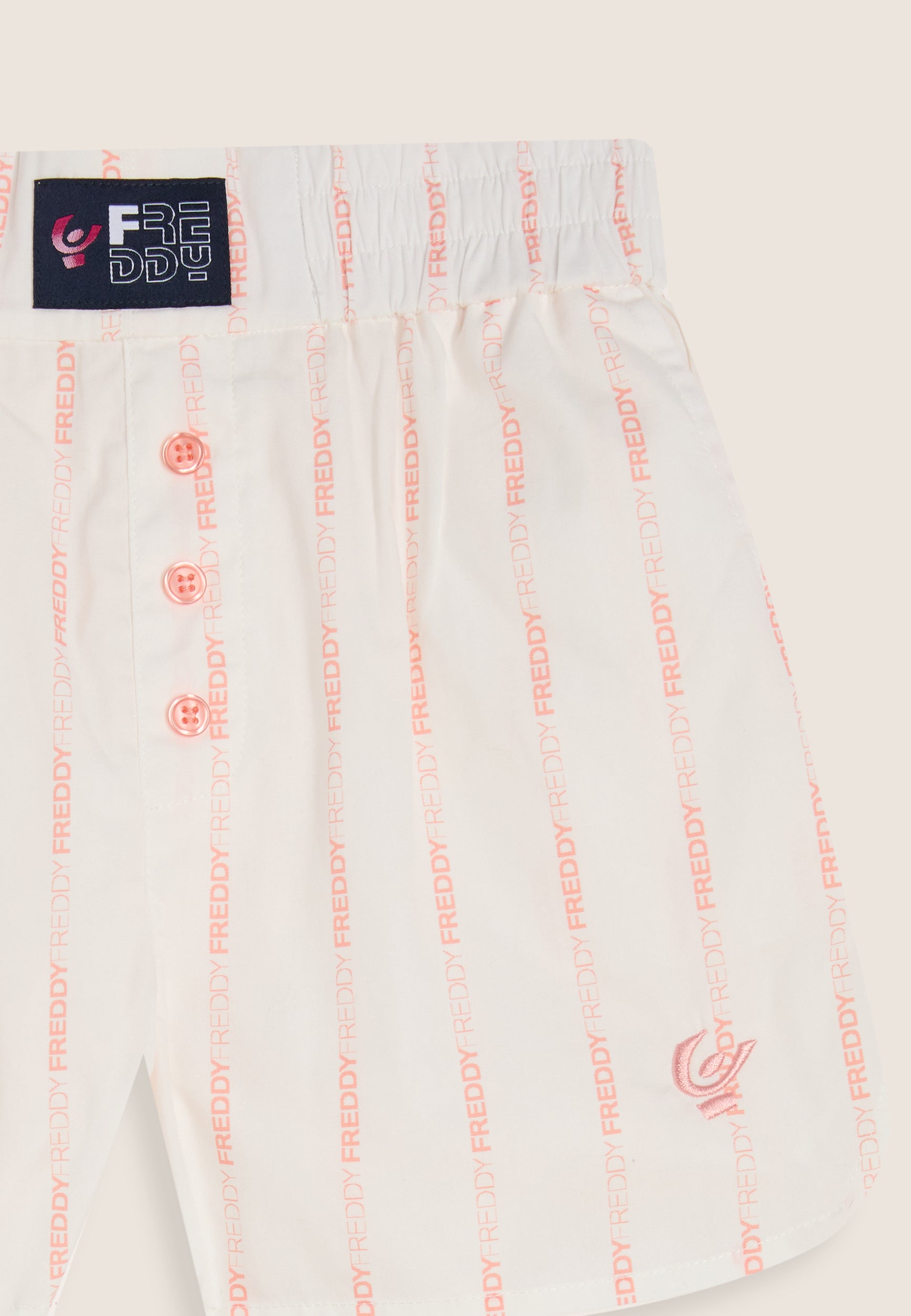freddy-pantaloncini-bambina-in-cotone-con-righe-logate-freddy image 3