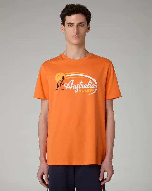 australian-cup-t-shirt-arancio-acceso-in-cotone-regular image 1