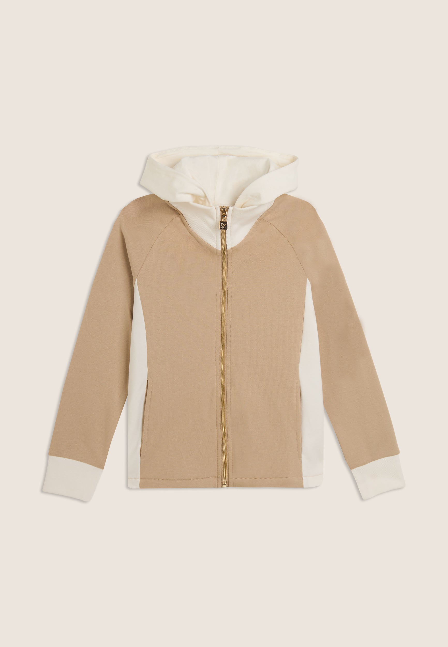 freddy-felpa-junior-color-block-collo-alto-cappuccio-zip image 1