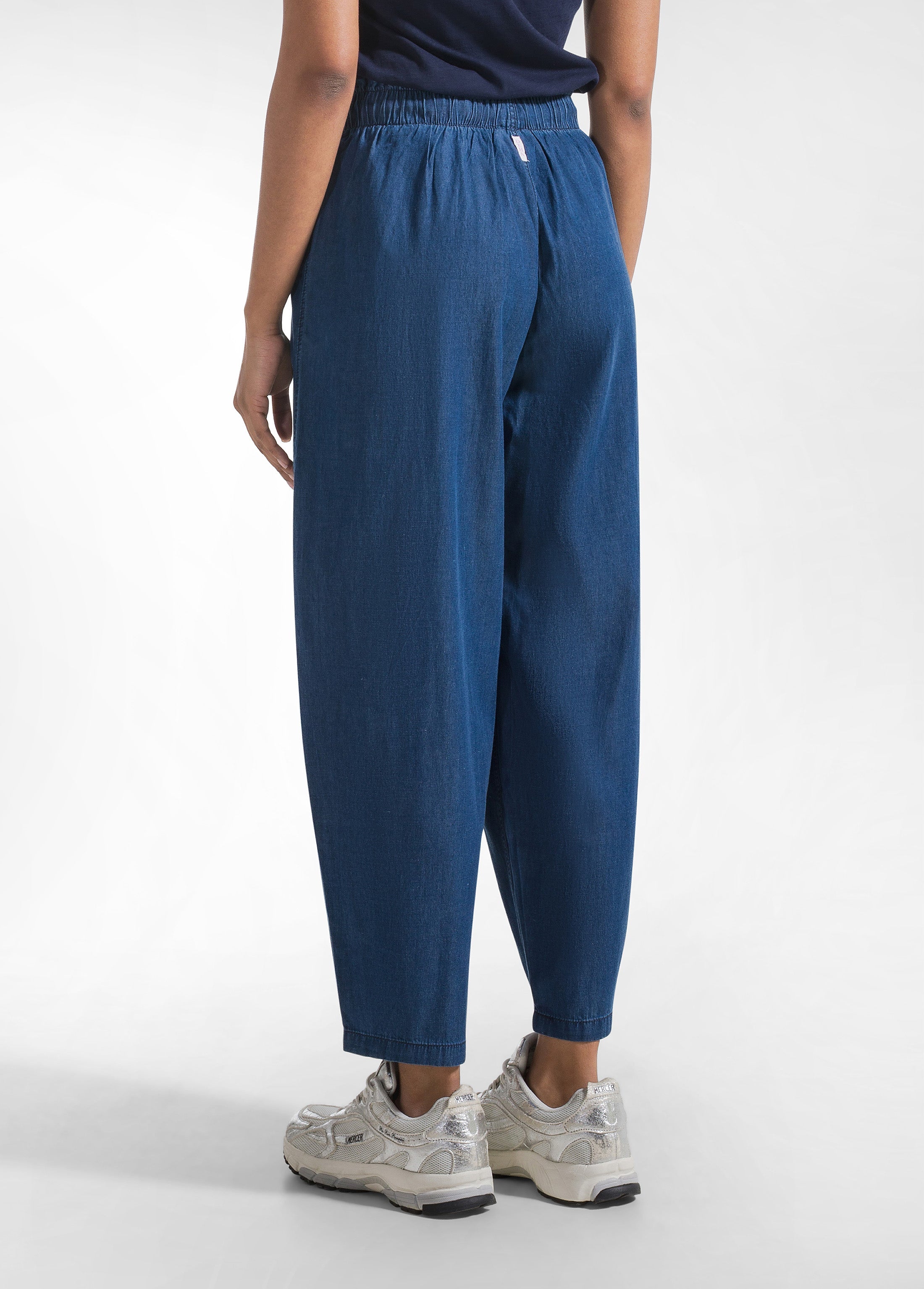 deha-d42576-pantaloni-balloon-in-denim-lyocell-blu image 3