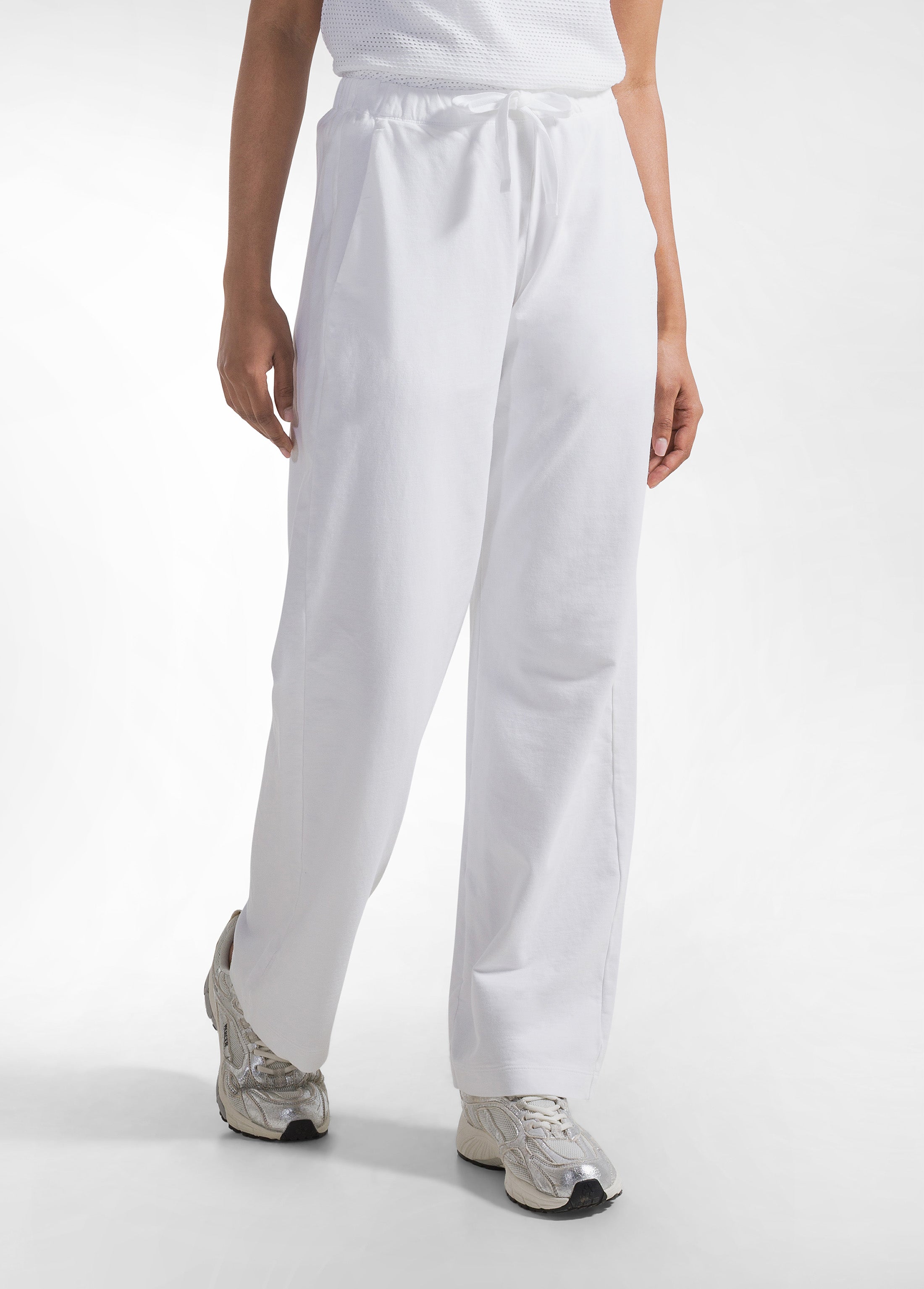 deha-pantalone-felpa-organica-bianco-d42245 image 2