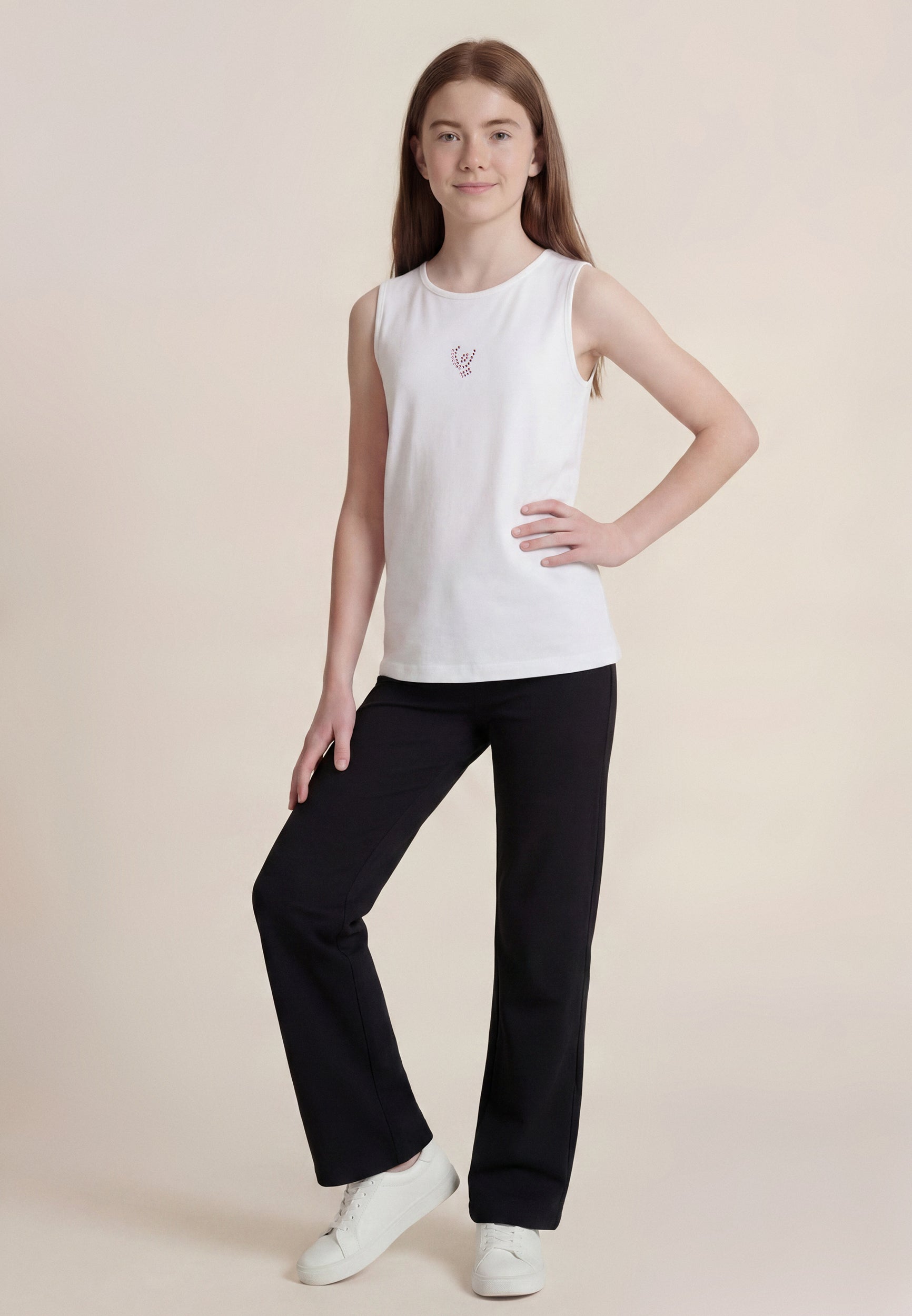 freddy-canotta-regular-in-jersey-da-bambina-e-ragazza-con-logo-in-strass image 2
