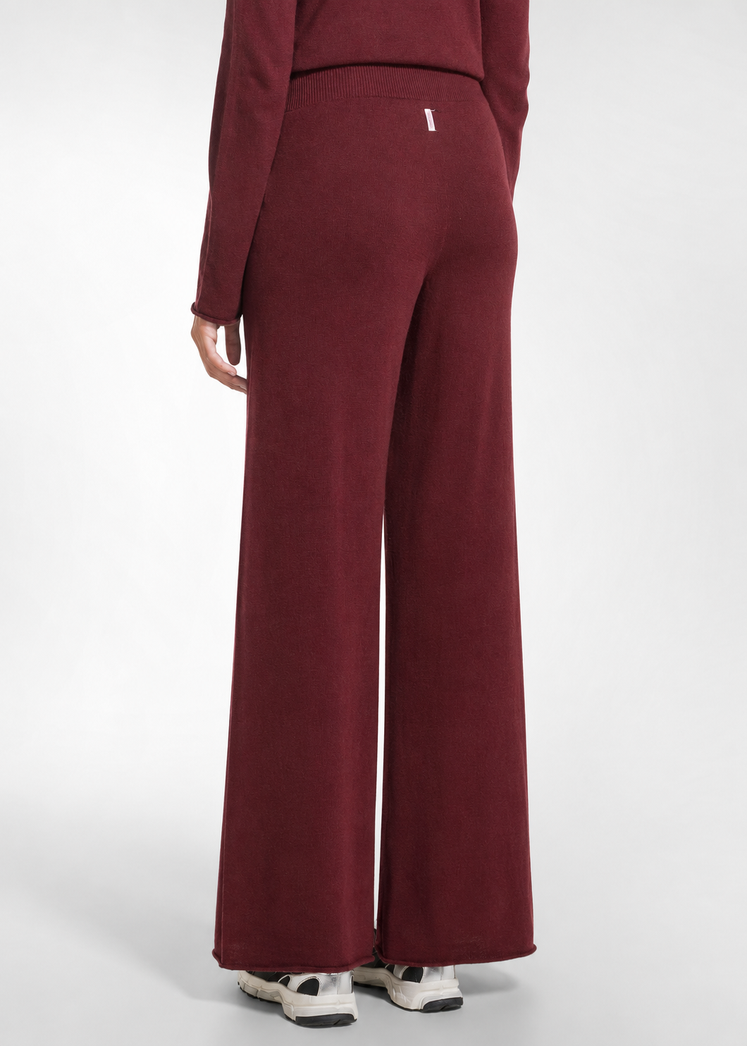 deha-pantaloni-d52716-in-lana-leggera-gamba-ampia-rosso image 3