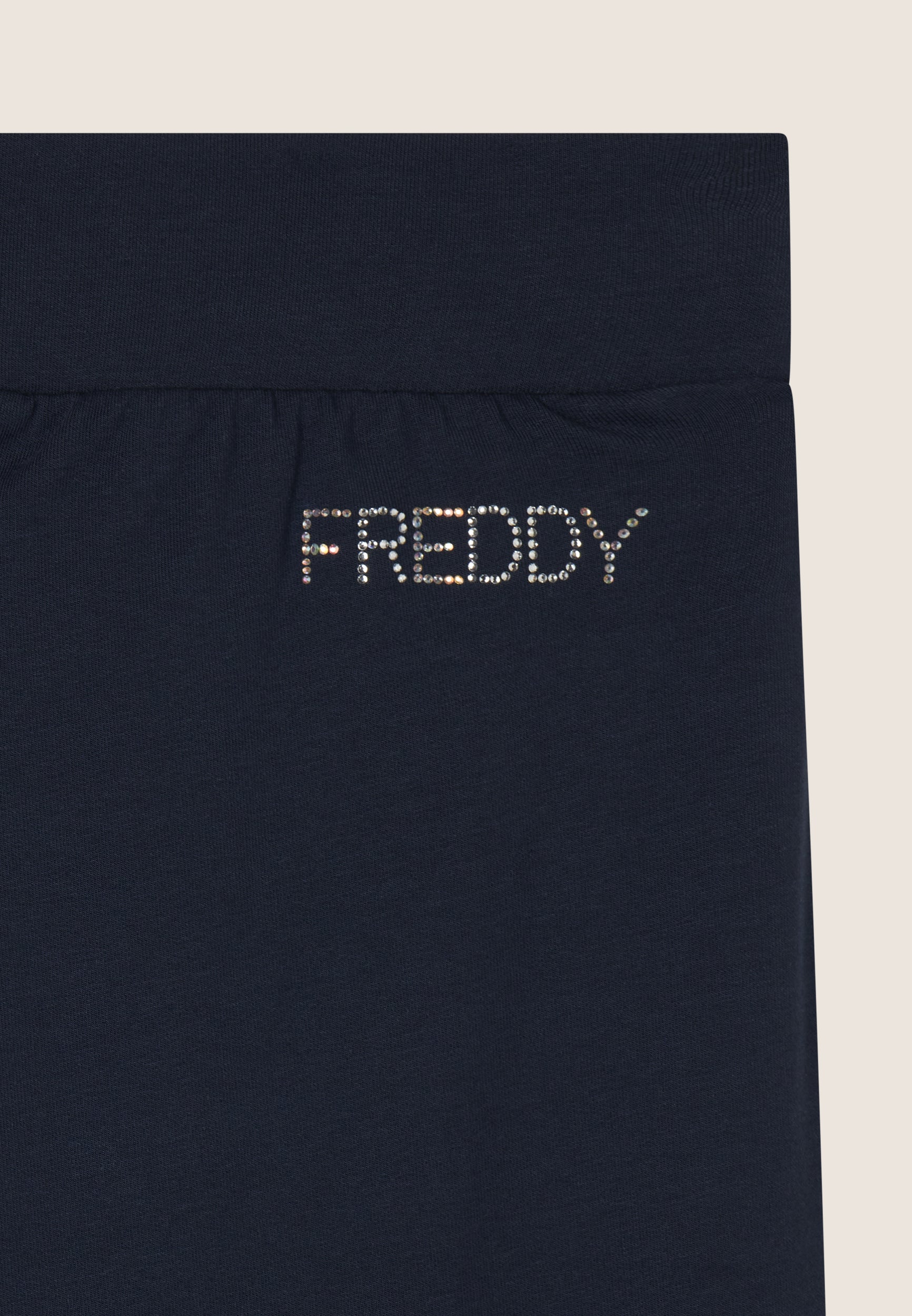 freddy-wr-up-pantaloni-comfort-fit-gamba-dritta-in-french-terry-modal-con-strass image 7