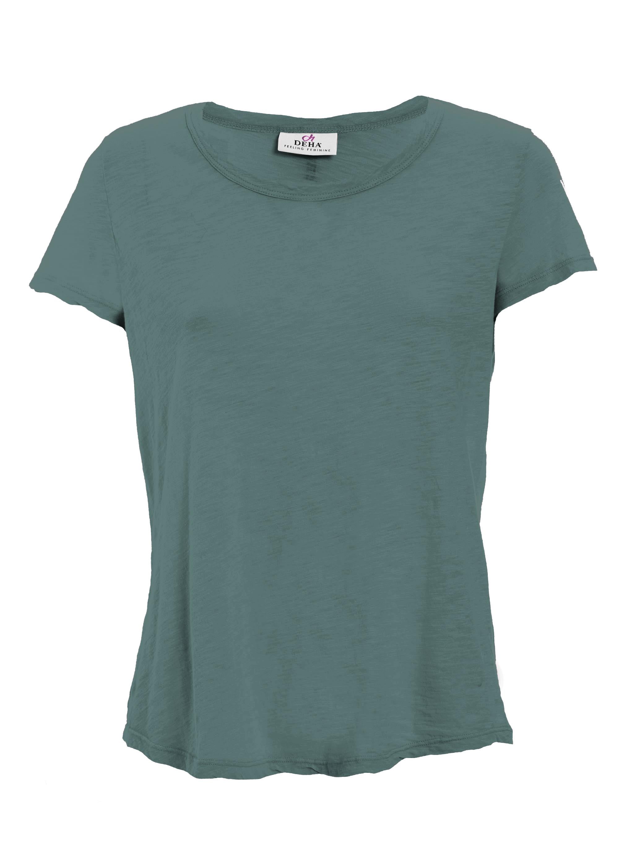 deha-t-shirt-in-cotone-flamm-verde-fluida-d42513 image 1
