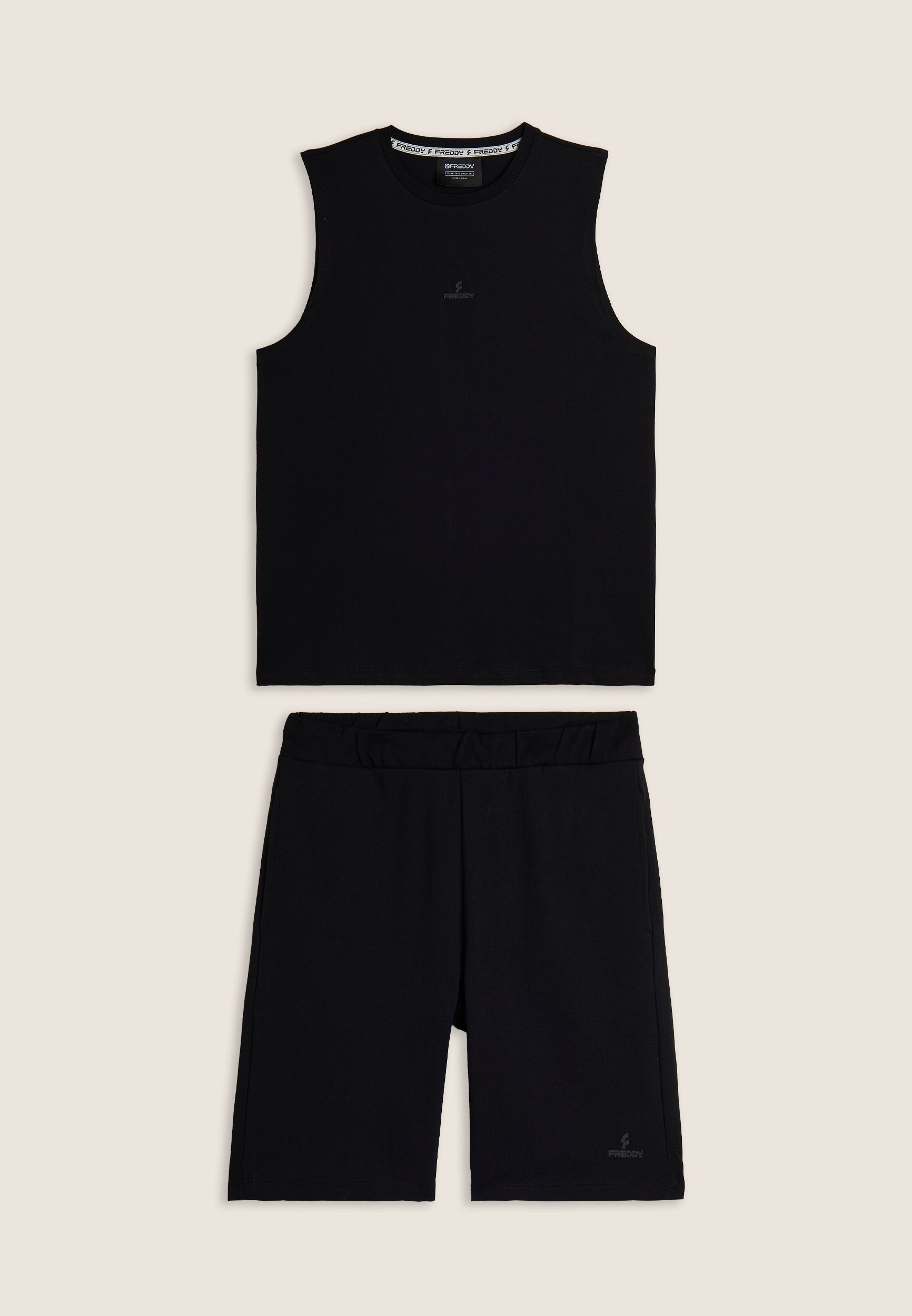 freddy-completo-sportivo-cotone-top-bermuda-donna image 1