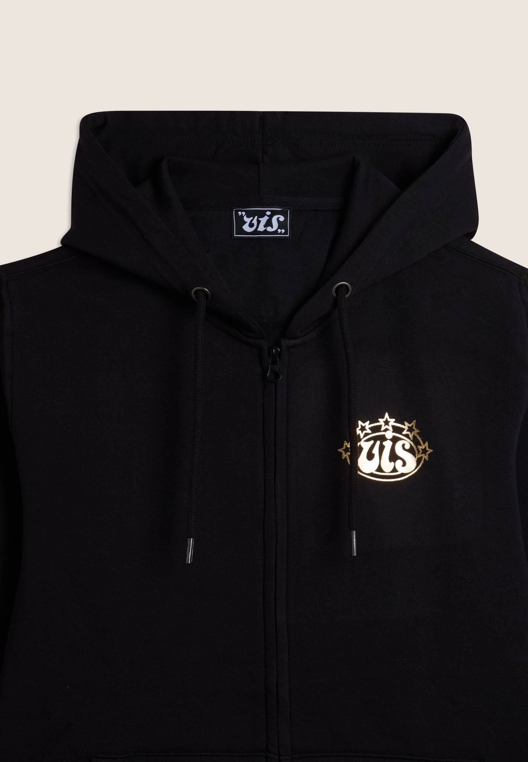 felpa-unisex-vis-con-cappuccio-e-zip-con-logo-oro image 3