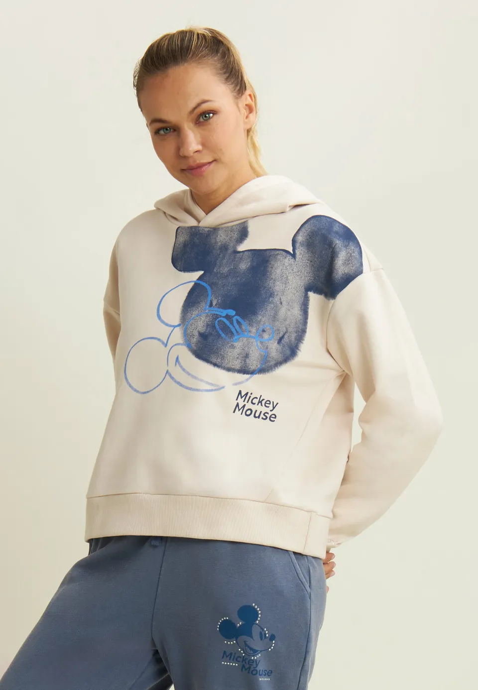 freddy-felpa-donna-con-cappuccio-e-stampa-mickey-mouse image 1