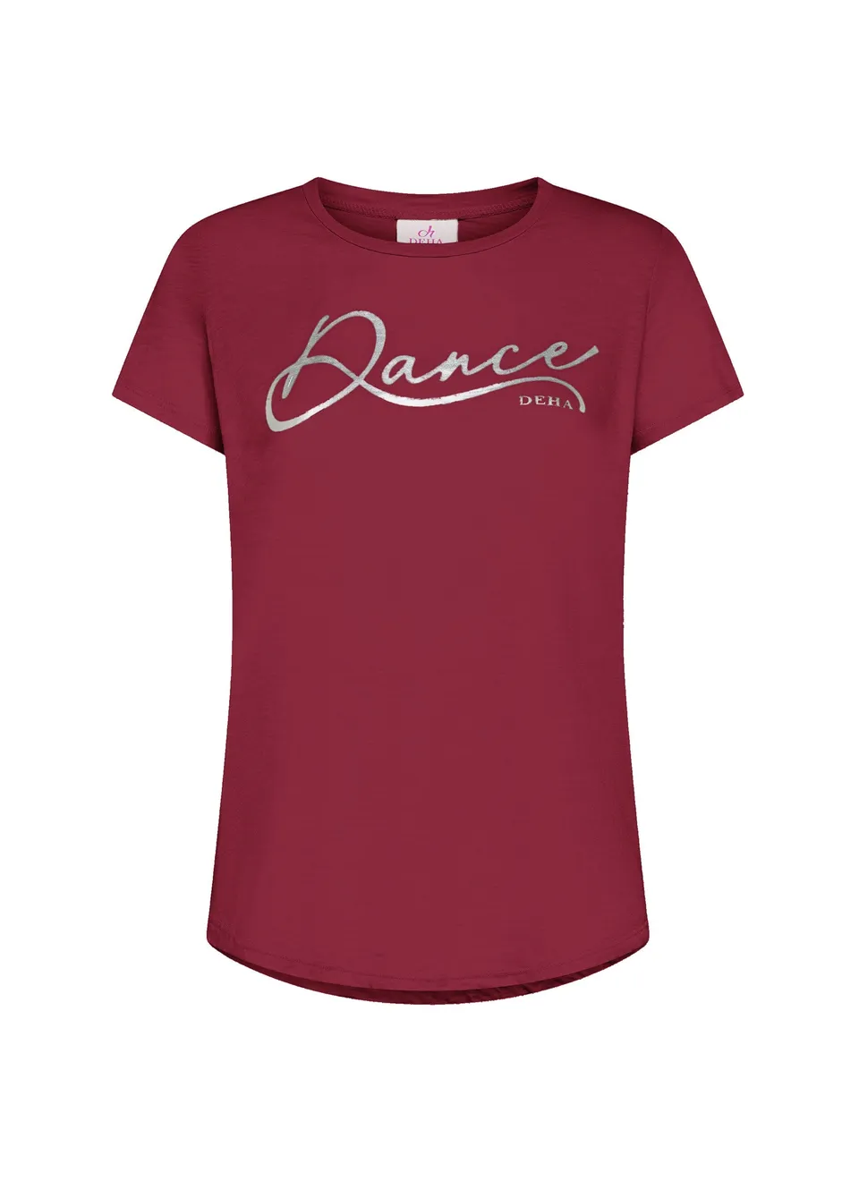 deha-t-shirt-con-stampa-in-cotone-flamm-rosso-d42512 image 1