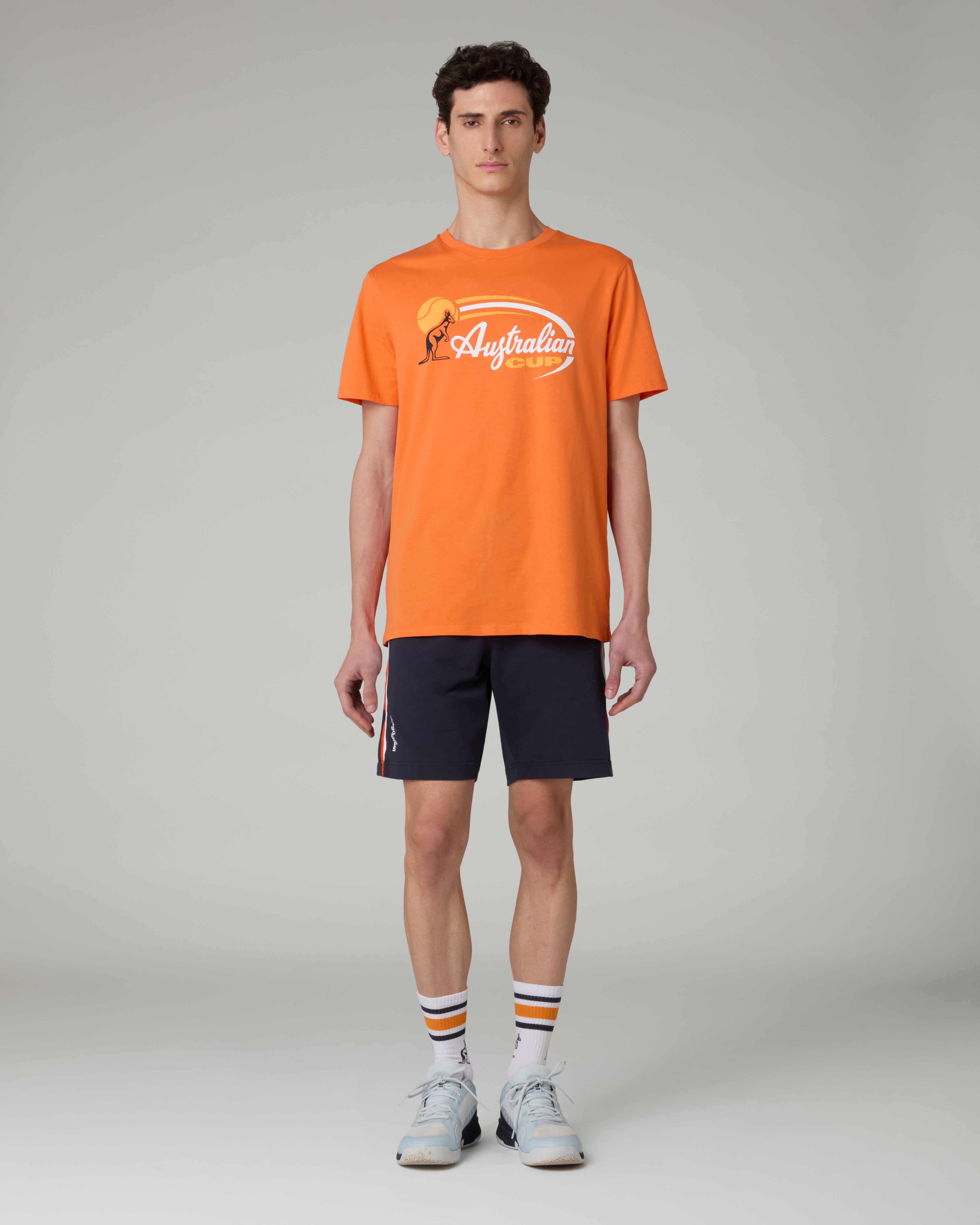australian-cup-t-shirt-arancio-acceso-in-cotone-regular image 2