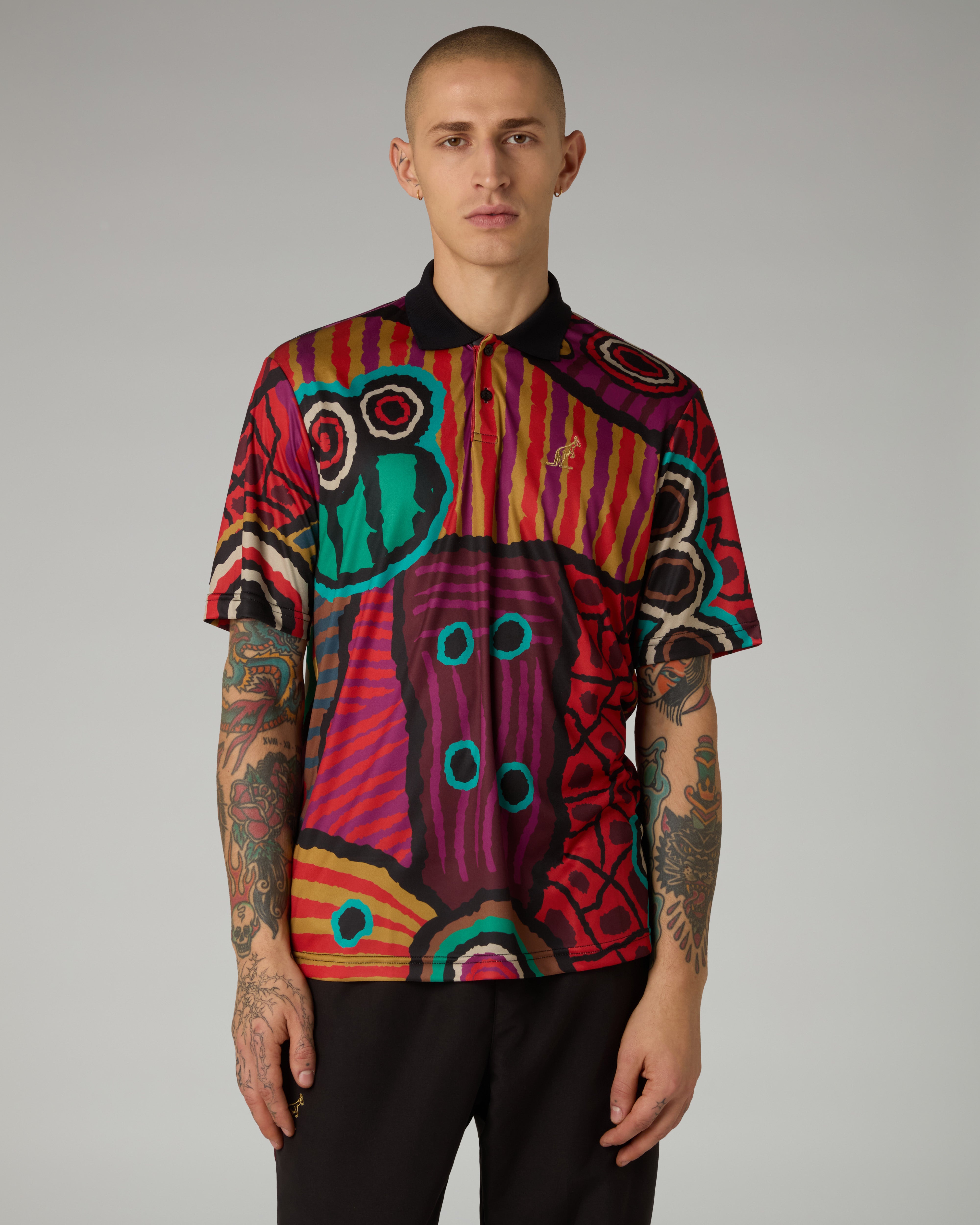 australian-jagera-polo-shirt-polo-tennis-elasticizzata-bordeaux-stampa-all-over image 1