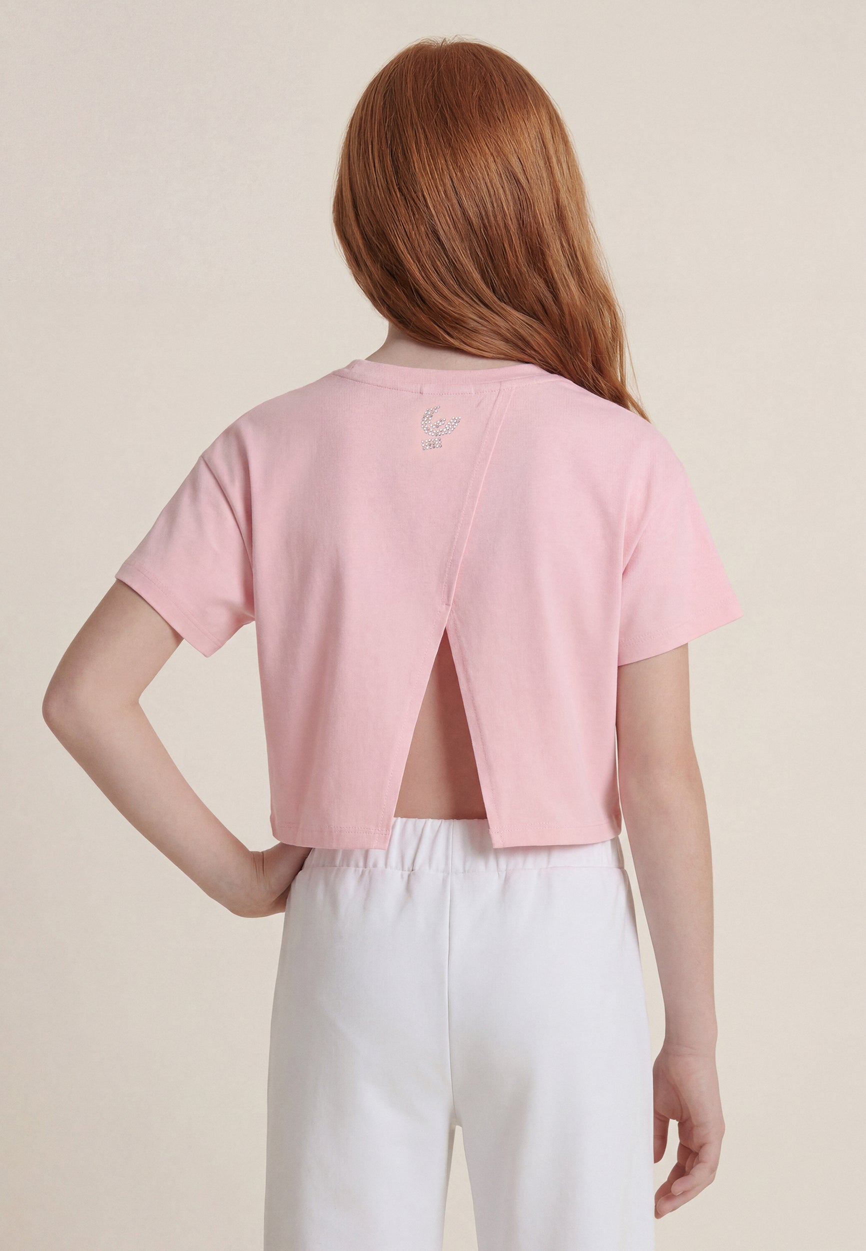 freddy-t-shirt-cropped-junior-con-apertura-retro-e-strass image 3