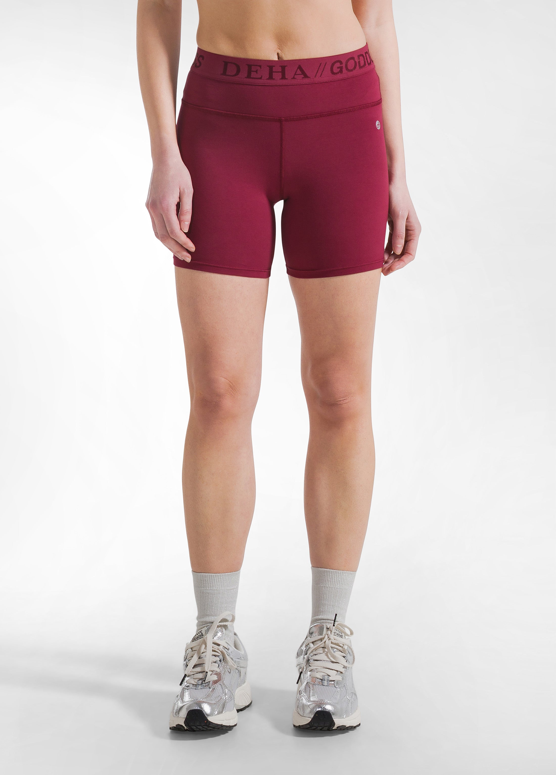deha-shorts-sportivi-tinta-unita-rosso-d42008 image 2