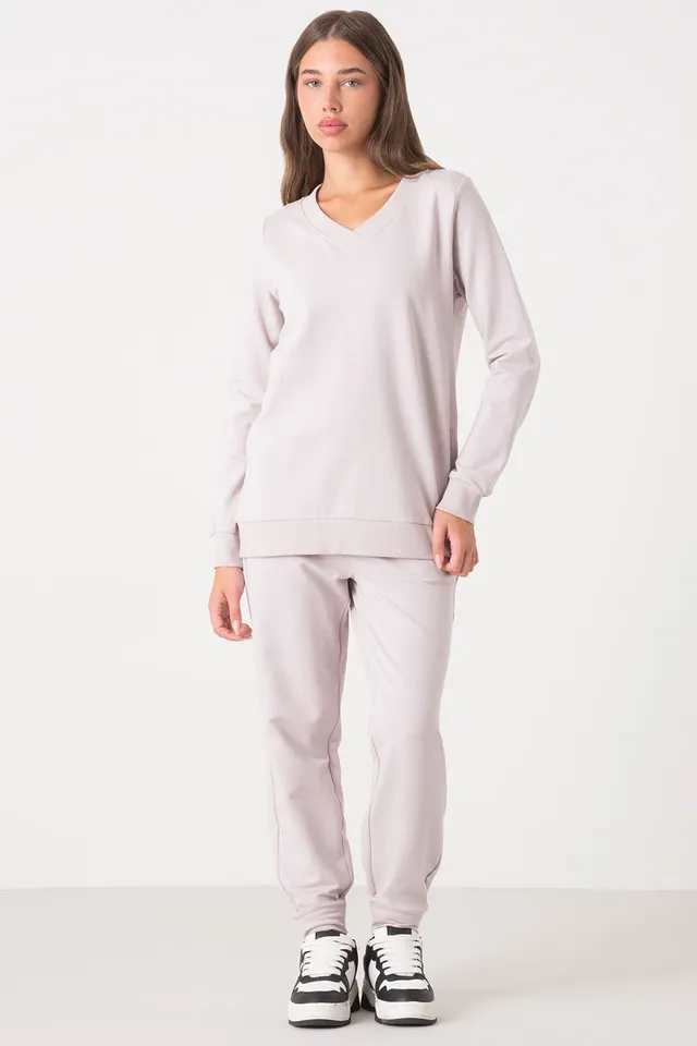 dimensione-danza-maxi-maglia-scollo-a-v-con-spacco-laterale-donna image 1