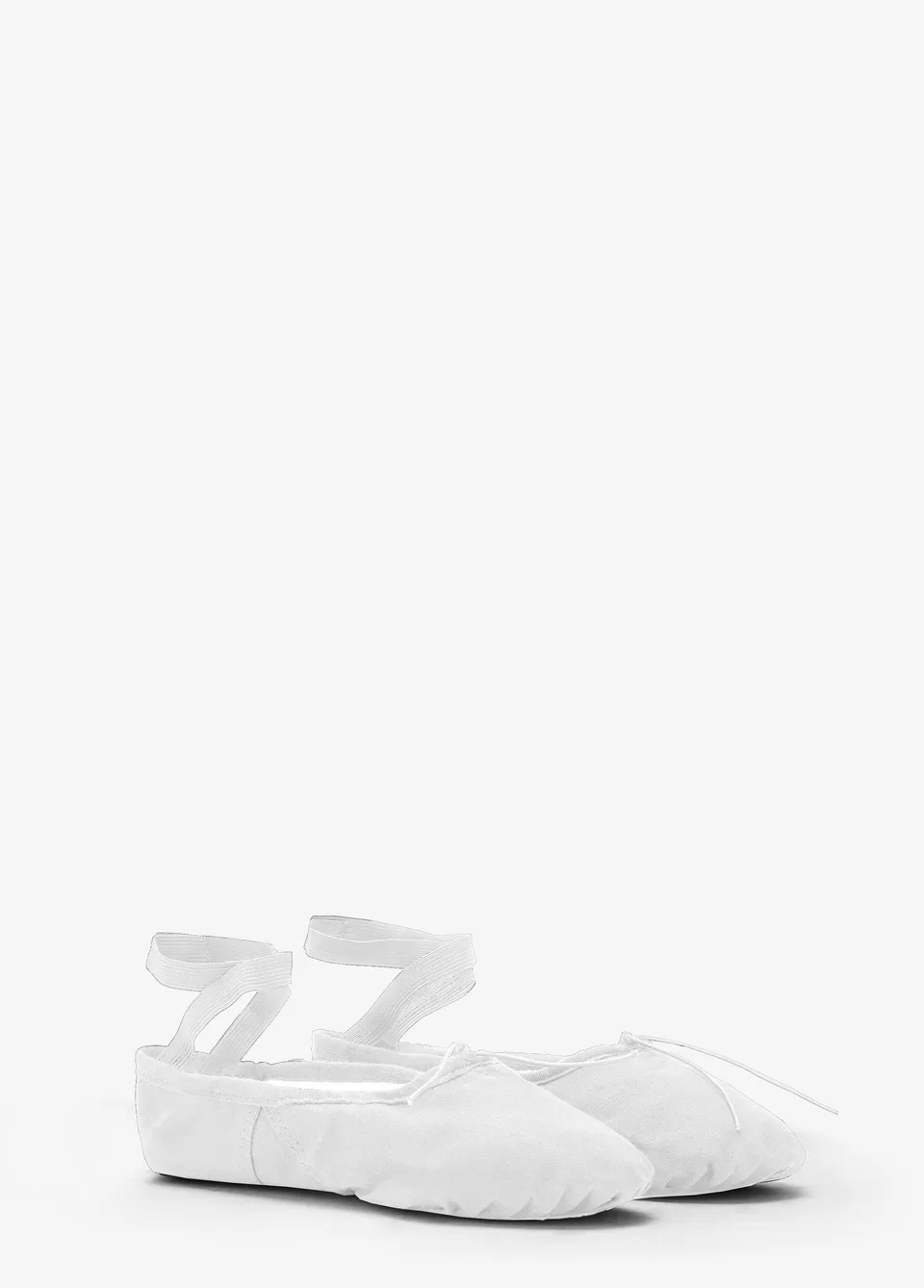 deha-mezze-punte-danza-in-canvas-bianco-con-sacchetto-rete image 1