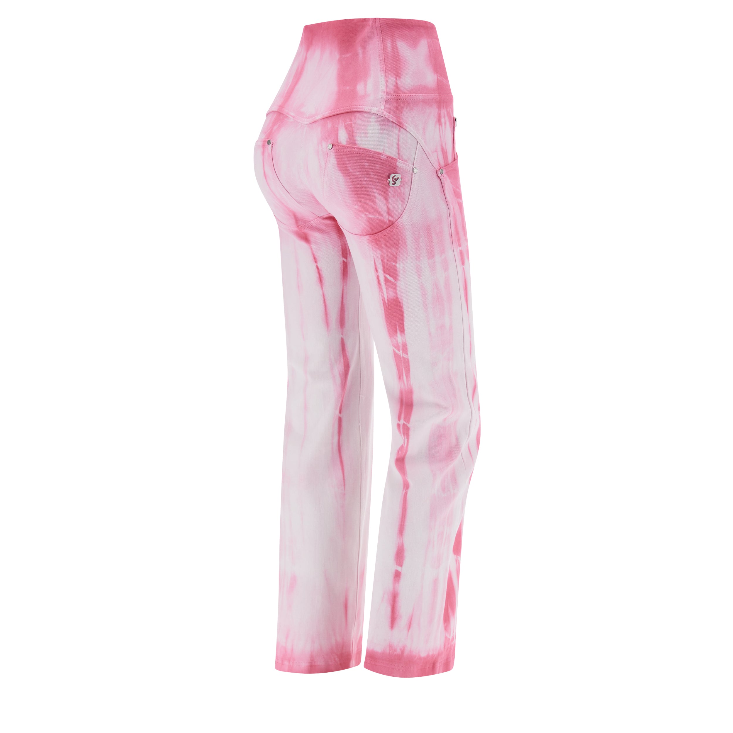 freddy-wr-up-cropped-vita-alta-gabardine-tie-dye-wide-bottom-pantaloni-push-up-d image 5