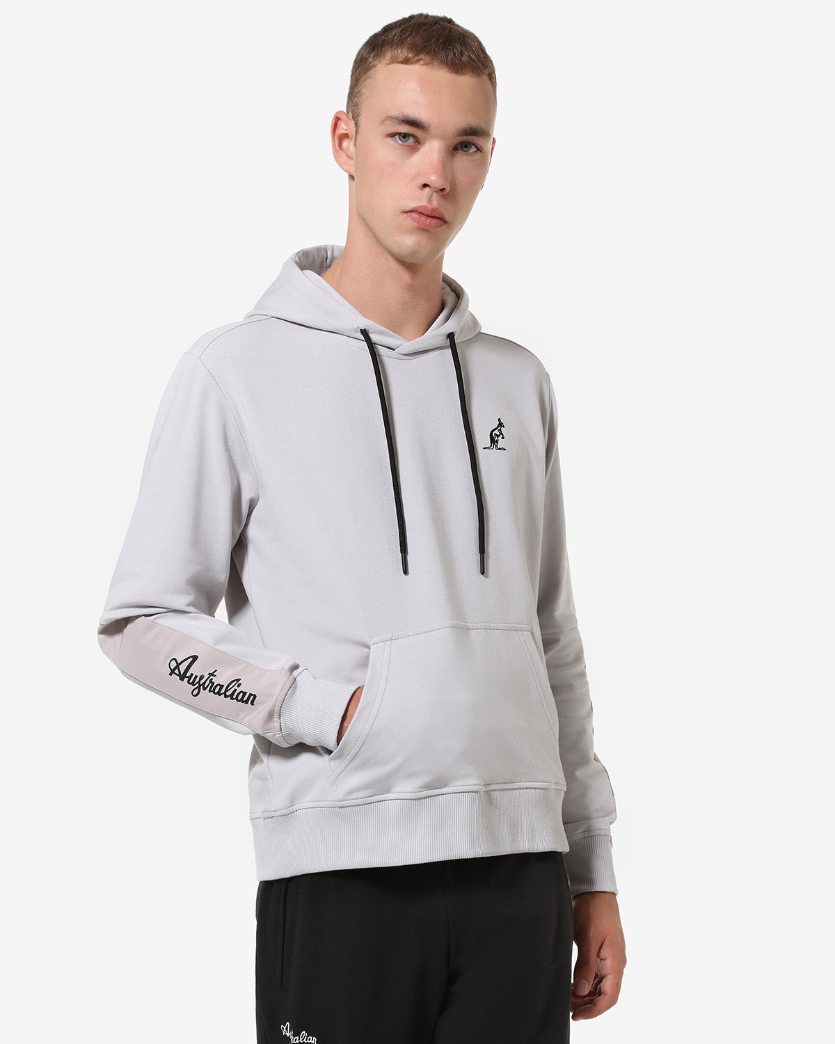 australian-city-hoodie-sportswear-felpa-cappuccio-cenere image 1