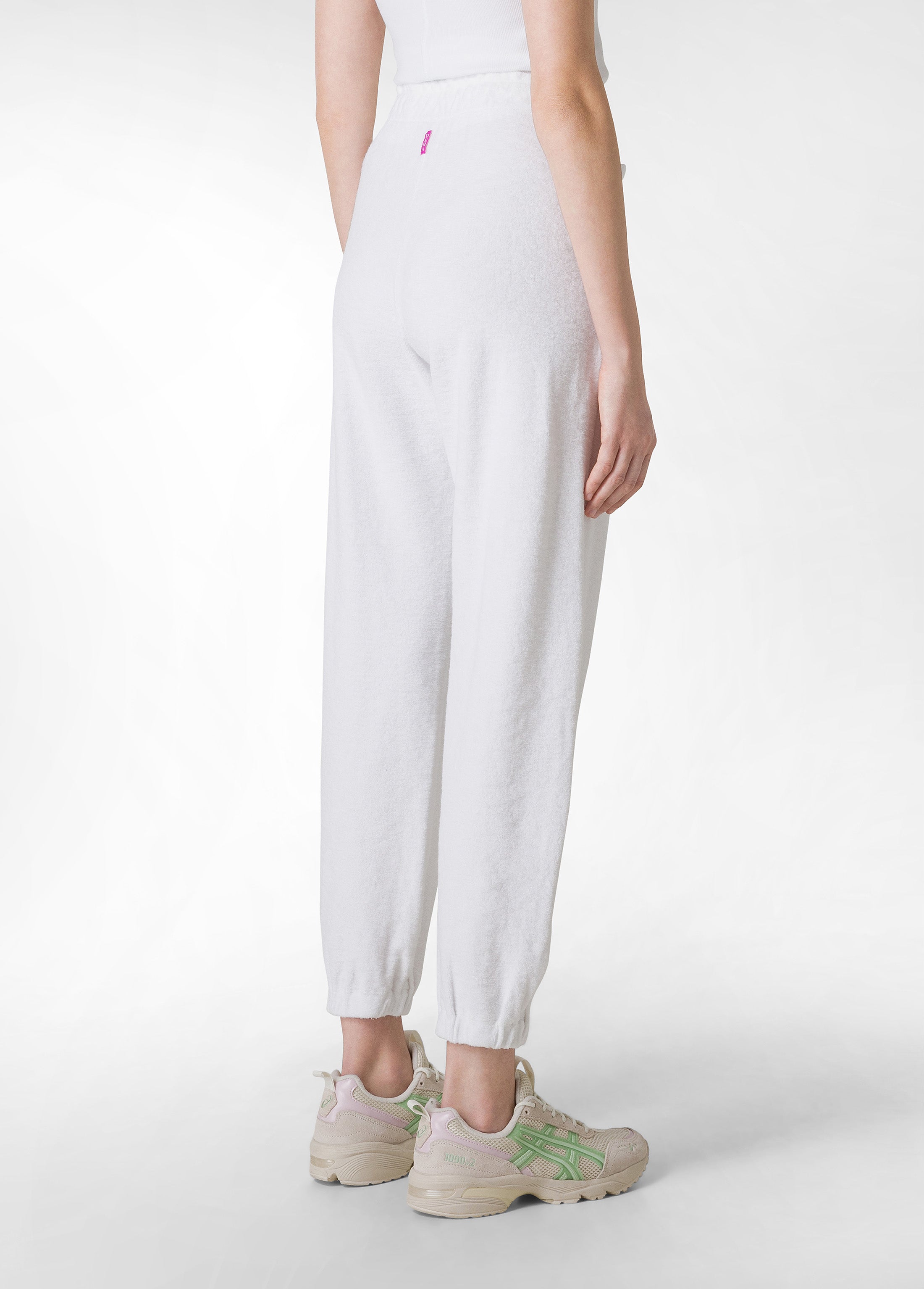 deha-pantaloni-jogger-in-spugna-bianco-pantaloni-leisurewear-in-cotone image 3