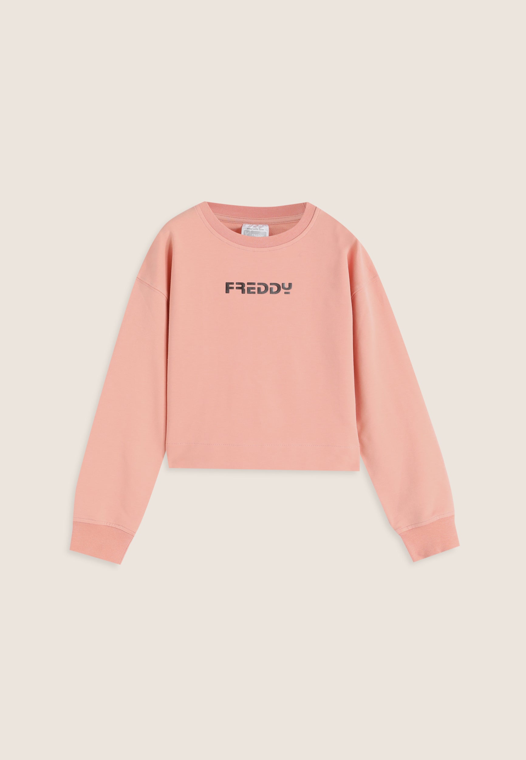 freddy-felpa-girocollo-comfort-fit-cotone-elasticizzato-con-logo image 7
