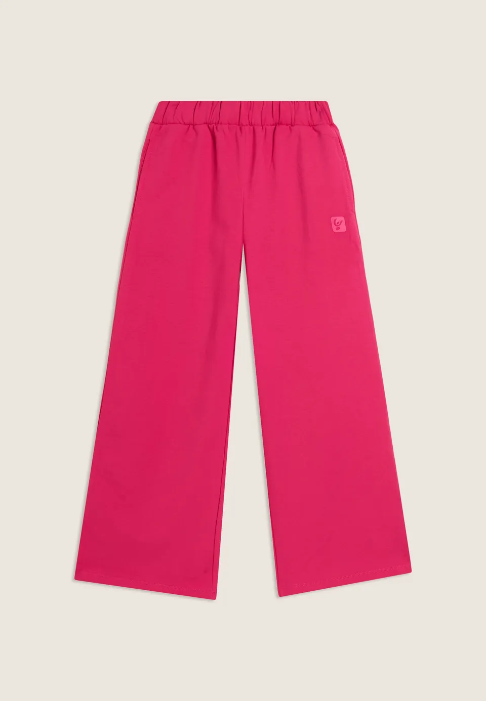 freddy-pantaloni-junior-wide-leg-in-cotone-elasticizzato-con-logo-gommato image 1