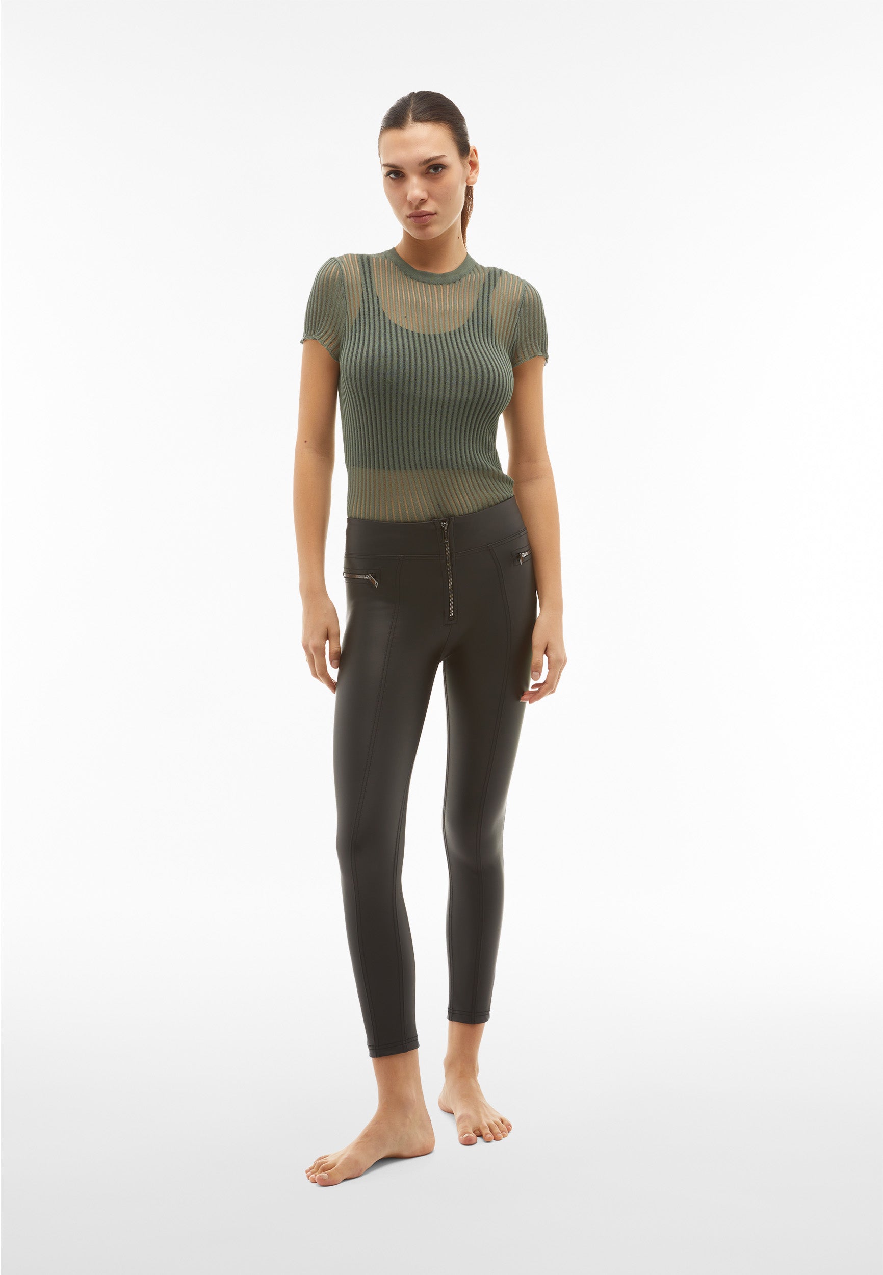 freddy-wr-up-pantaloni-donna-superskinny-vita-alta-in-similpelle-martellata image 2
