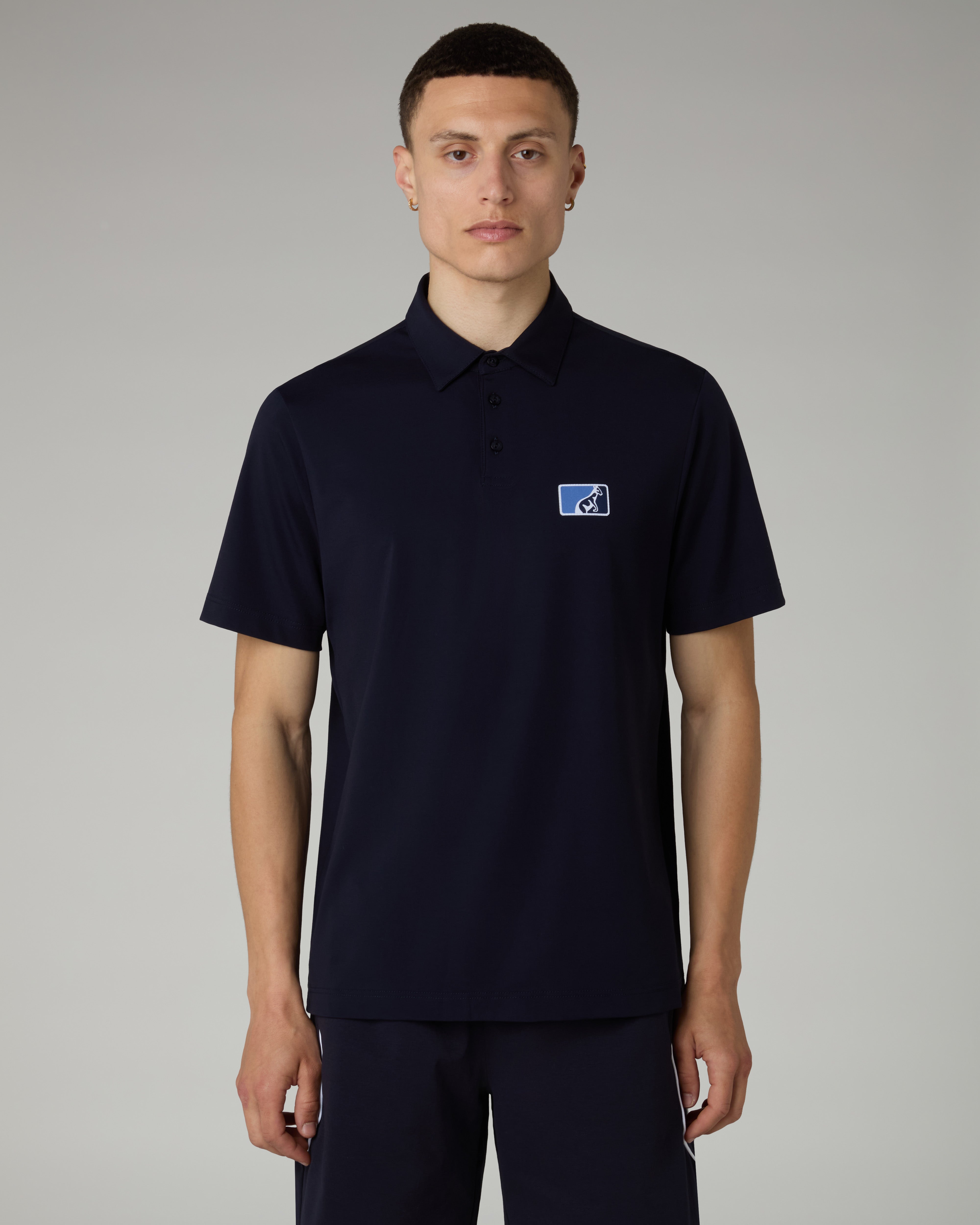 australian-flow-polo-shirt-league-polo-interlock-eclipse-blue-regular-fit image 1