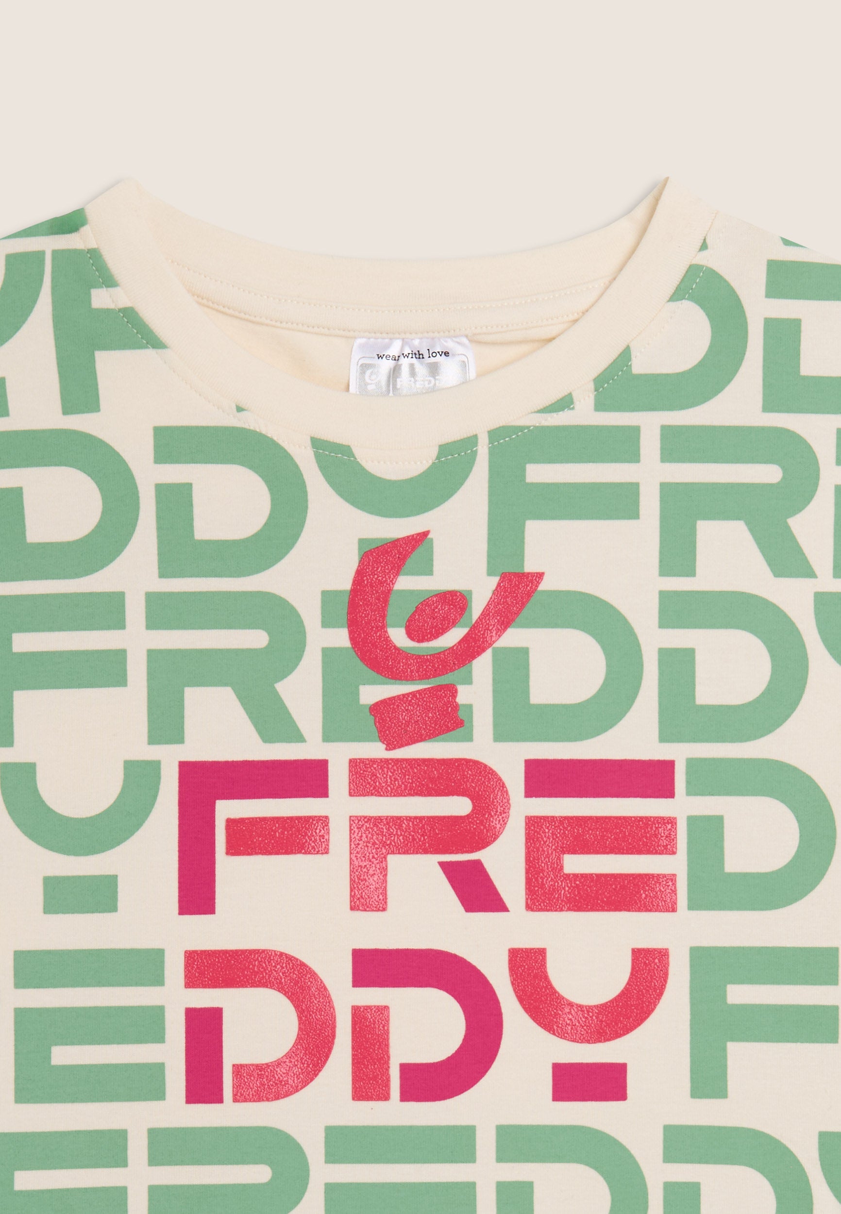 freddy-t-shirt-junior-cropped-regular-con-stampa-freddy-all-over image 6
