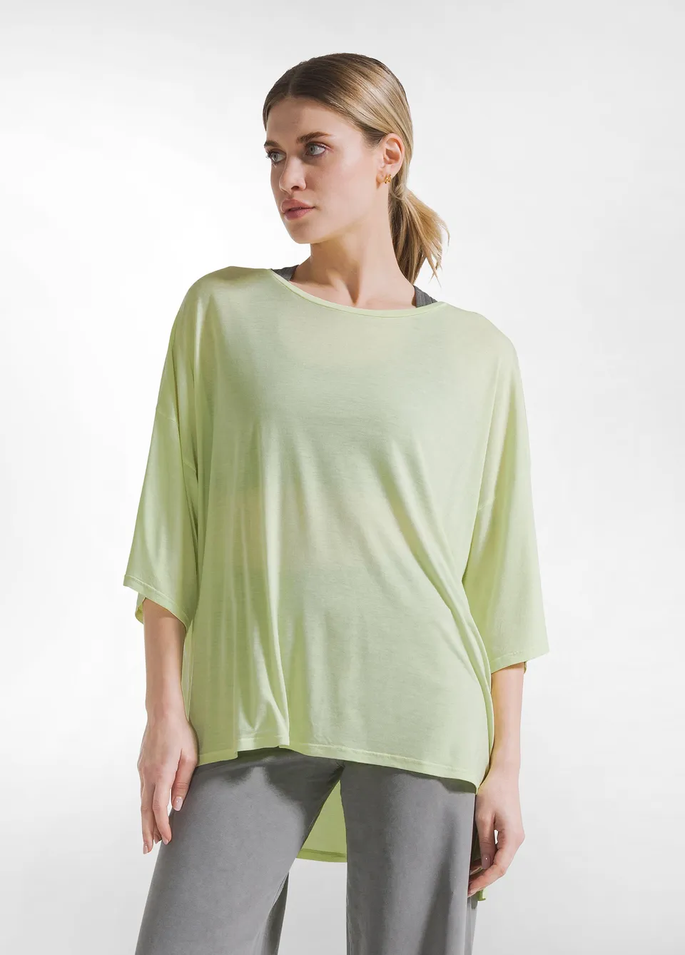 deha-d42044-t-shirt-yoga-oversize-gialla-maglia-fluida image 1