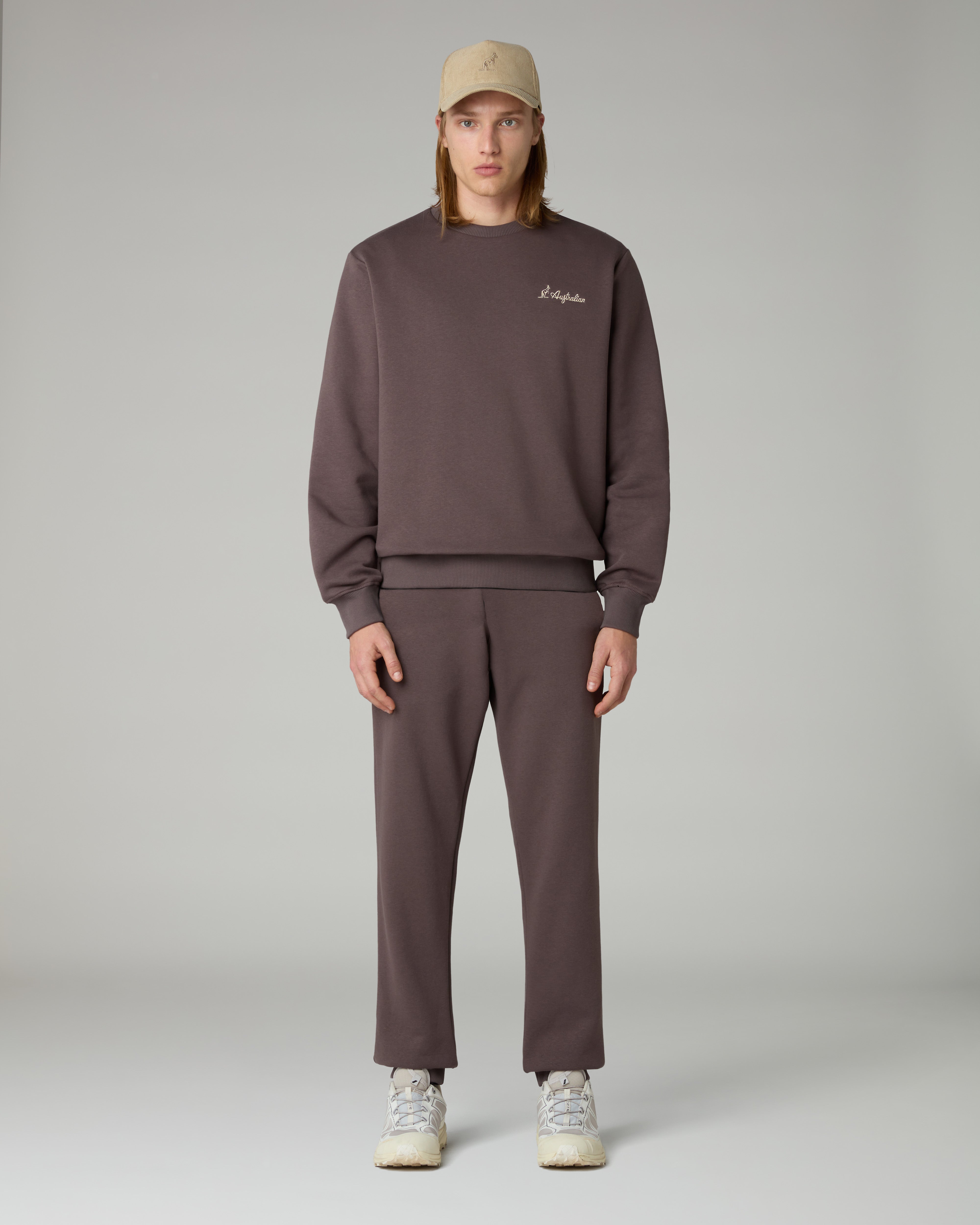 australian-essential-pantaloni-tuta-in-felpa-caff image 2