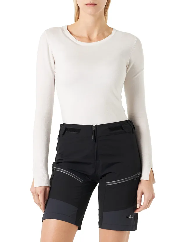 cmp-bermuda-da-bici-da-donna-con-fodera-interna-in-mesh-antracite-nero-40 image 1