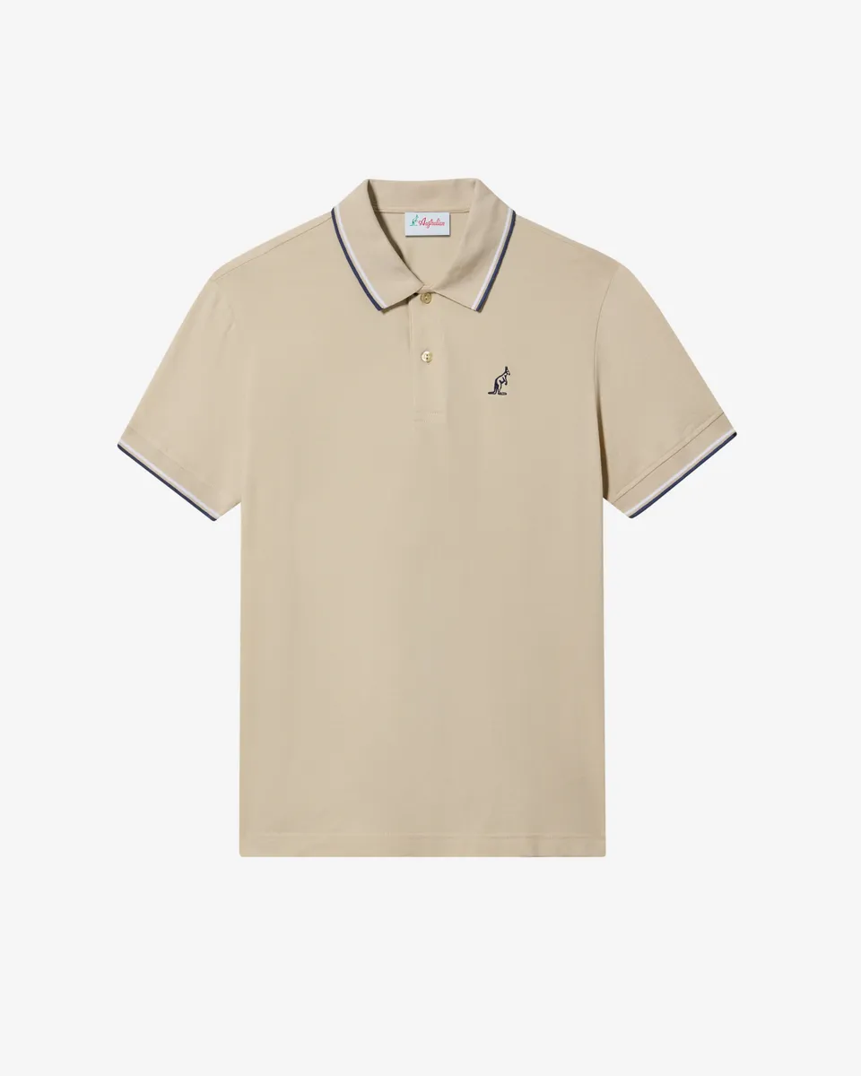 australian-2-stripes-polo-shirt-polo-slim-fit-sabbia image 1