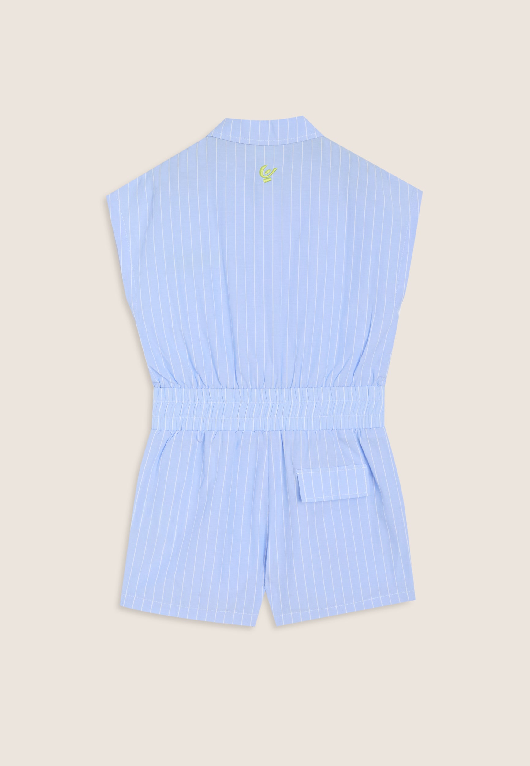 freddy-tuta-jumpsuit-donna-a-righe-smanicata-con-elastico-vita image 2