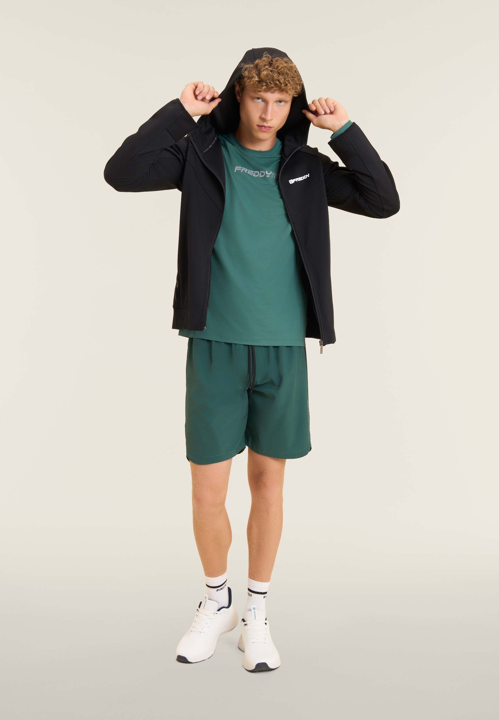 freddy-felpa-uomo-full-zip-cappuccio-mesh-interlock image 2