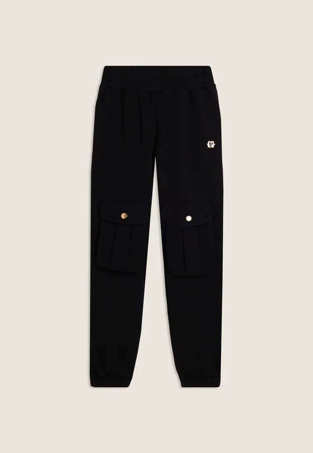 freddy-pantaloni-junior-cargo-cotone-elasticizzato-dettagli-oro image 1