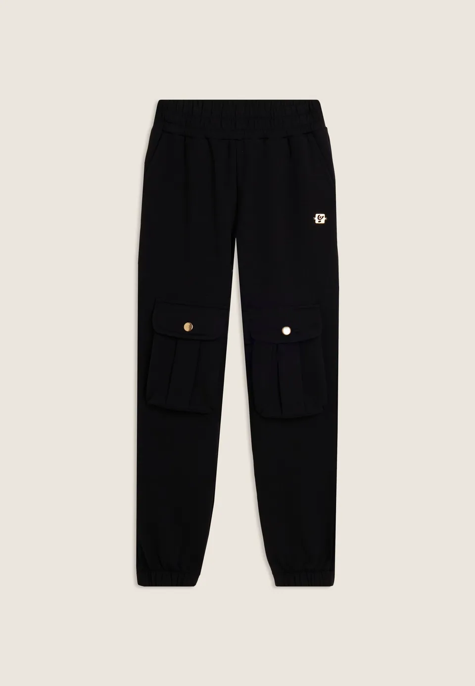 freddy-pantaloni-junior-cargo-cotone-elasticizzato-dettagli-oro image 1