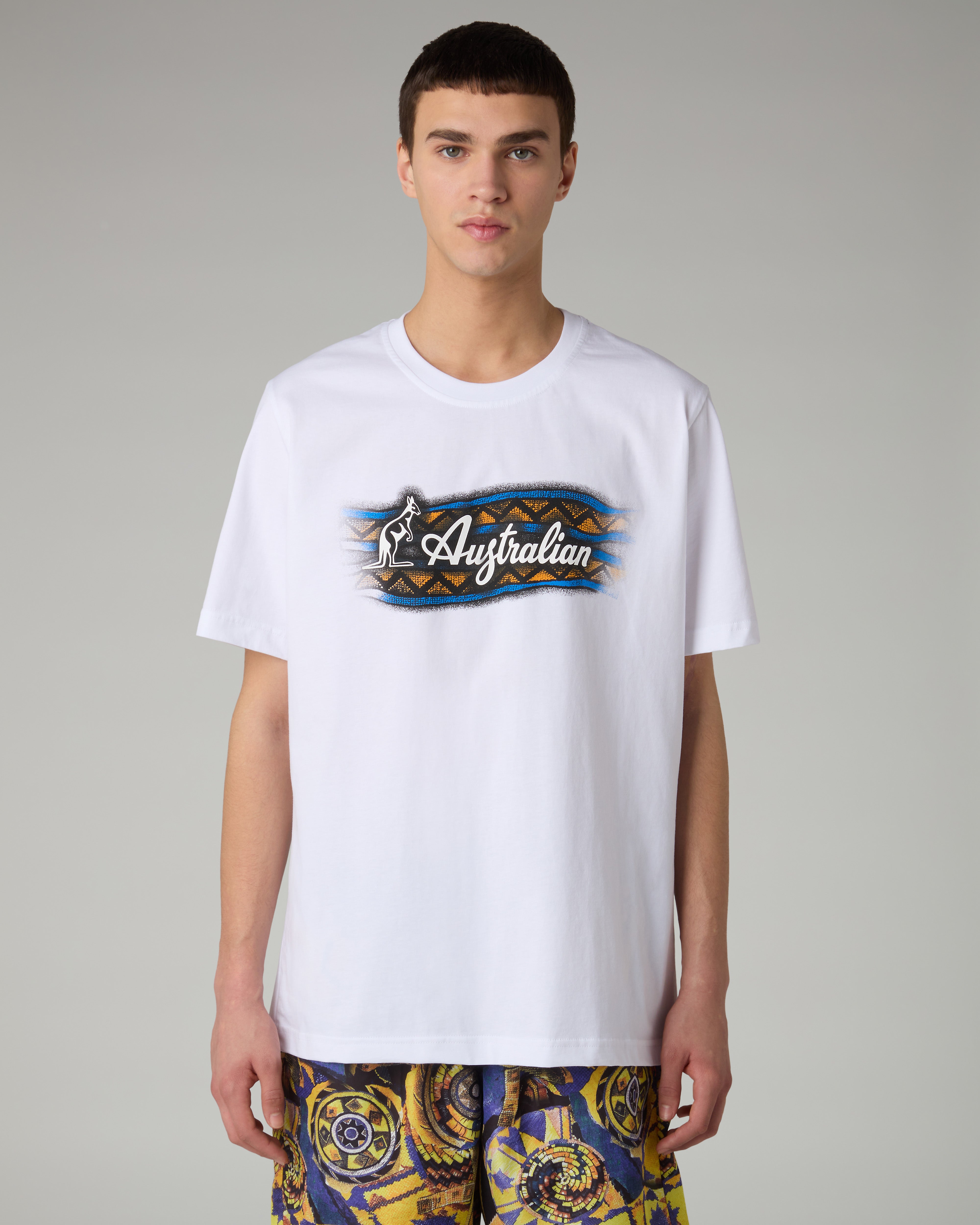 australian-mistero-cotton-t-shirt-t-shirt-bianca-stampa-serigrafica image 1