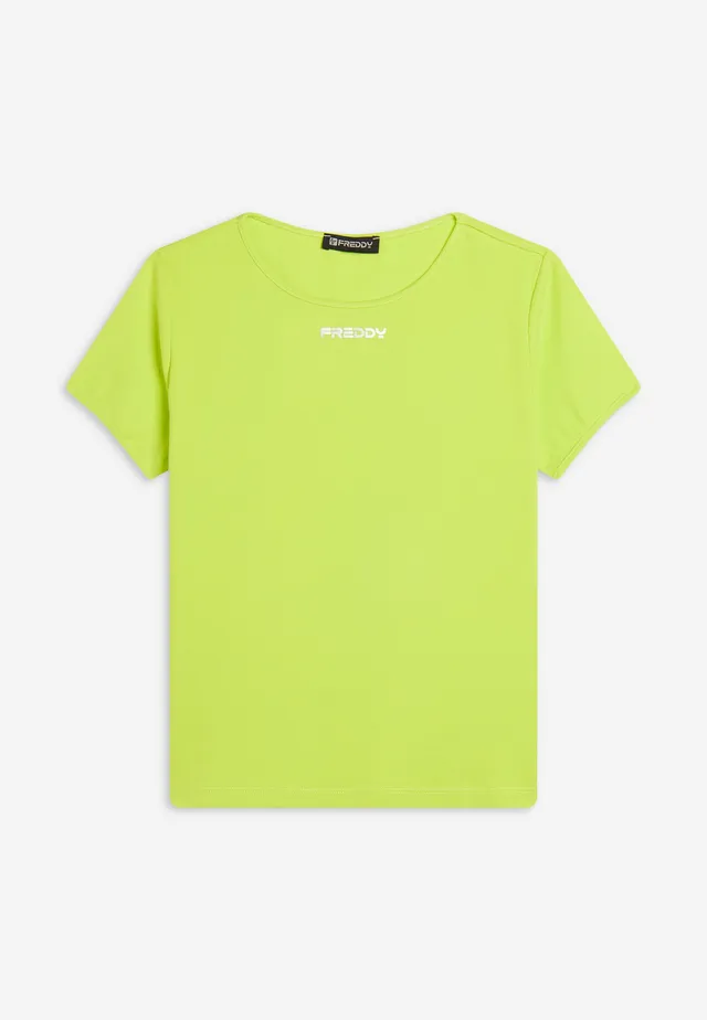 freddy-t-shirt-donna-jersey-leggero-elasticizzato-stampa-minimal image 1