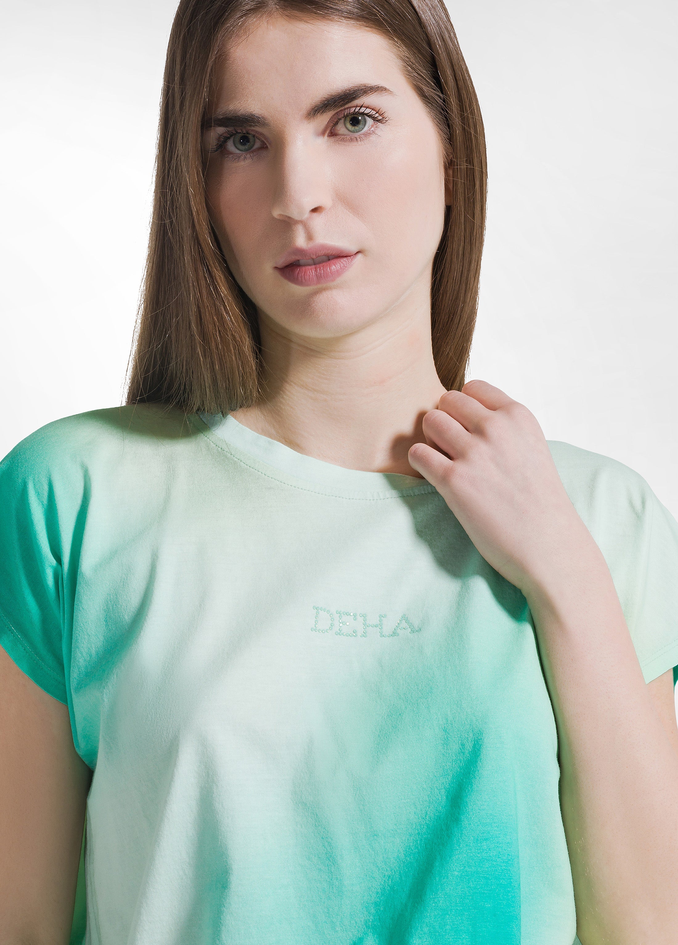 deha-t-shirt-oversize-in-cotone-organico-all-over-blu image 3