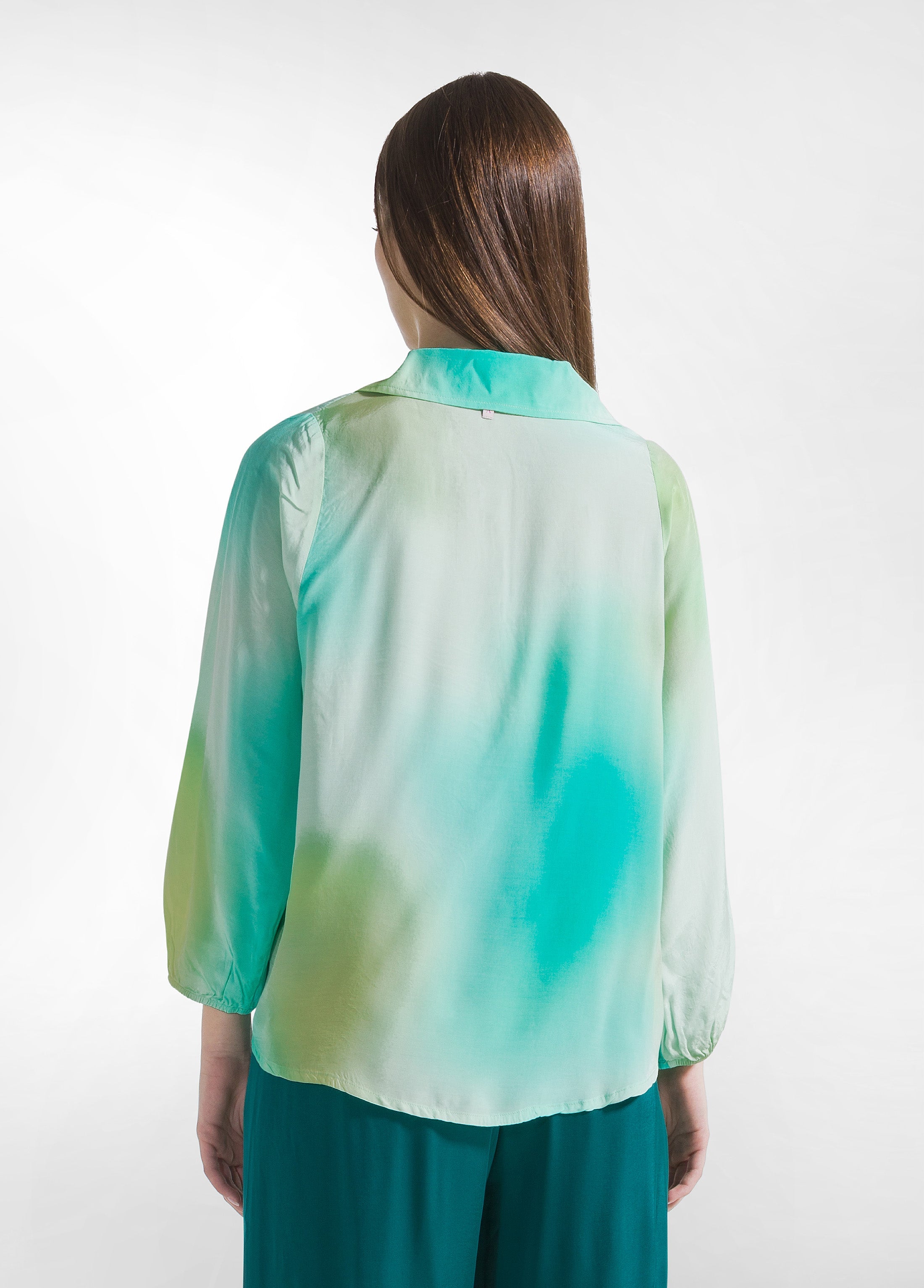 deha-camicia-in-viscosa-habutai-blu-casual-chic image 2